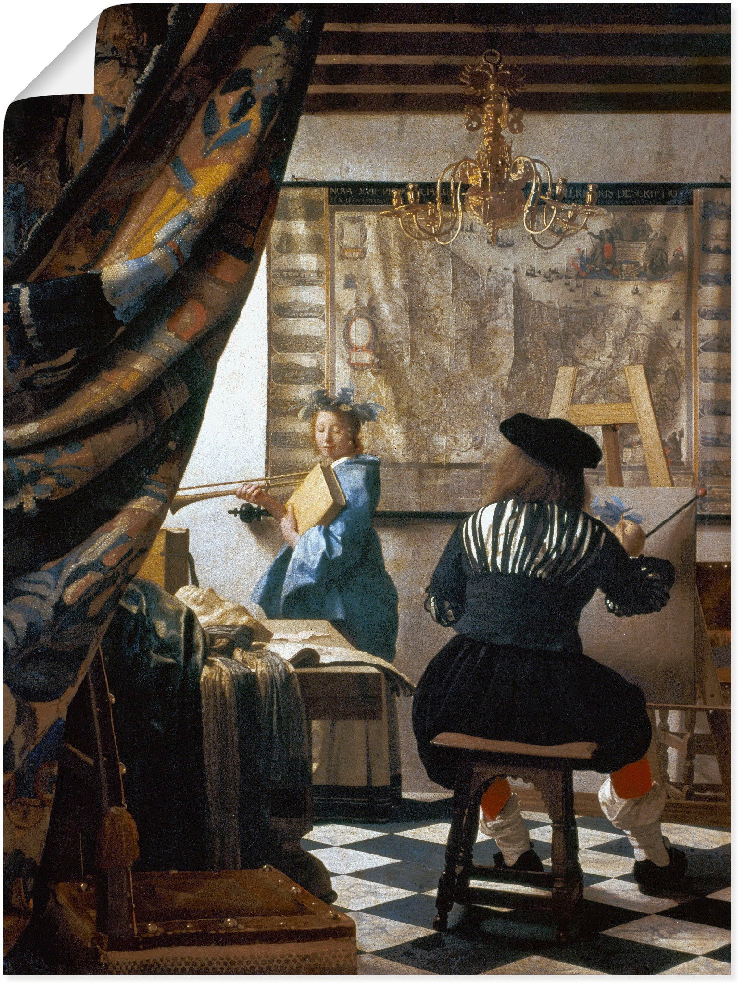Artland Wandbild »Die Malkunst. Um 1666/68«, Berufe, (1 St.), als  Leinwandbild, Wandaufkleber oder Poster in versch. Größen kaufen | BAUR