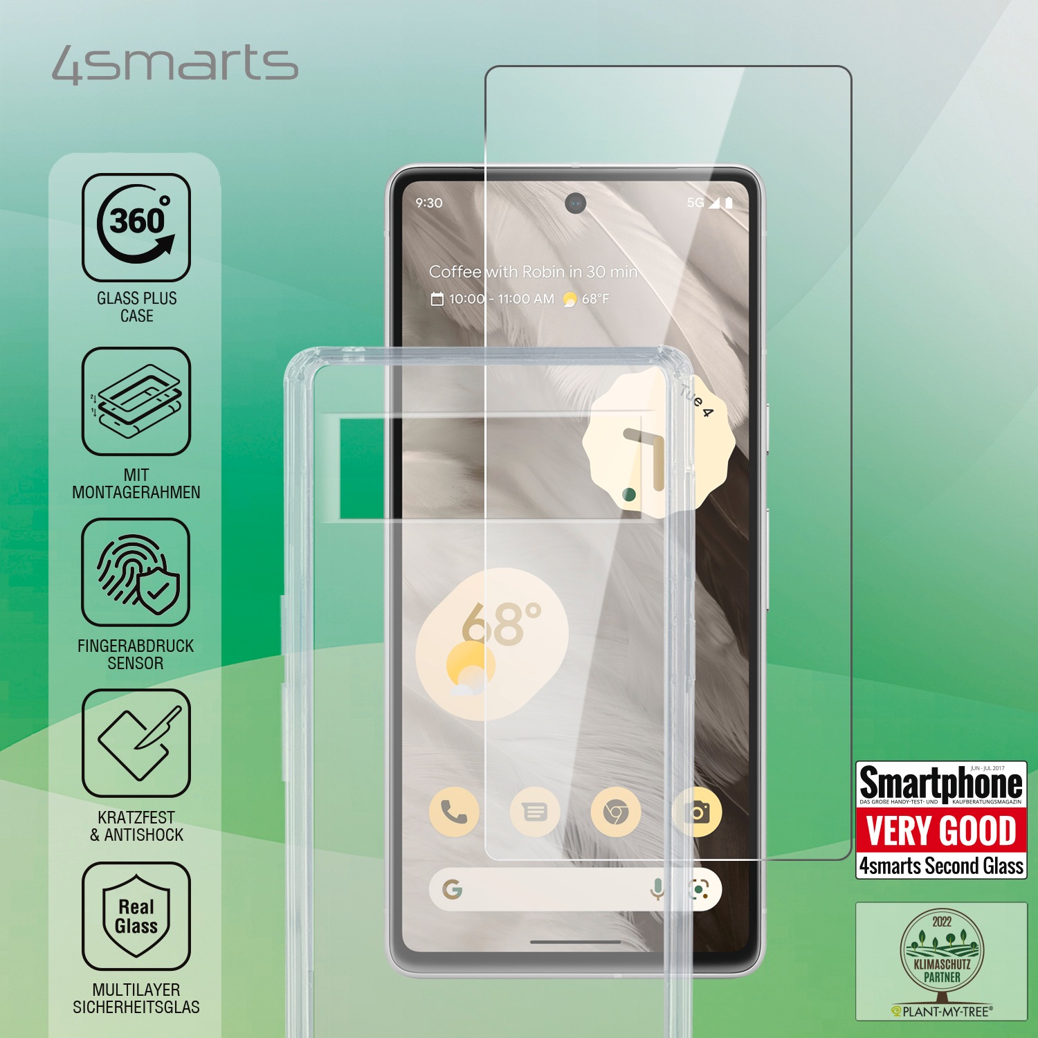 4smarts Backcover »360° Starter Set (X-Pro Glas + Case) - Google Pixel 7)«