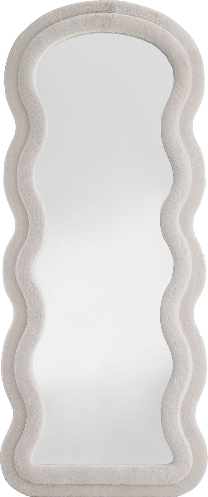 Thumbnail - SalesFever Ganzkörperspiegel "Bristol Spiegel: Eleganz in 170 cm Höhe" Wellenförmiger Kunstfell-Rahmen, 170cml