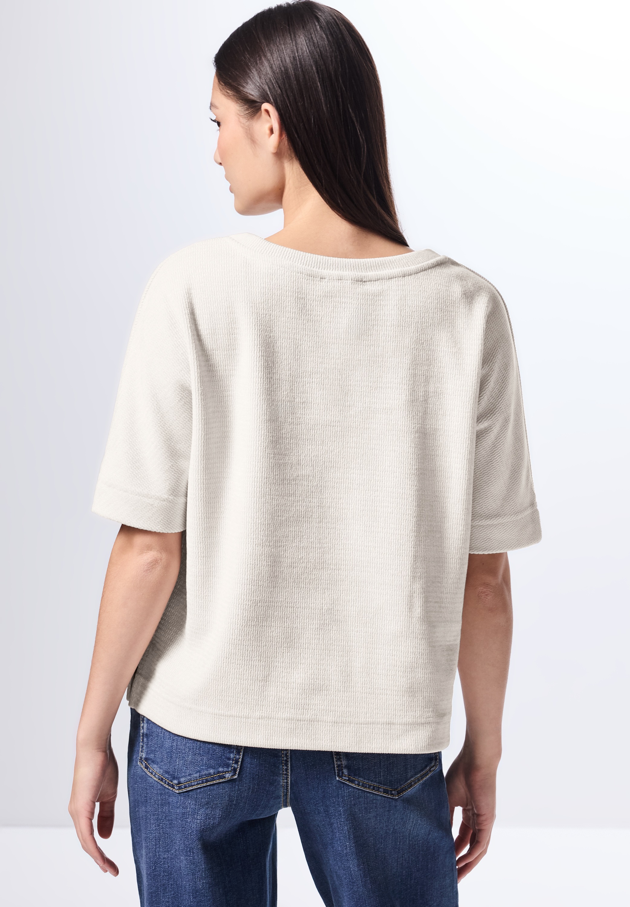 STREET ONE STUDIO T-Shirt, mit Streifen-Struktur