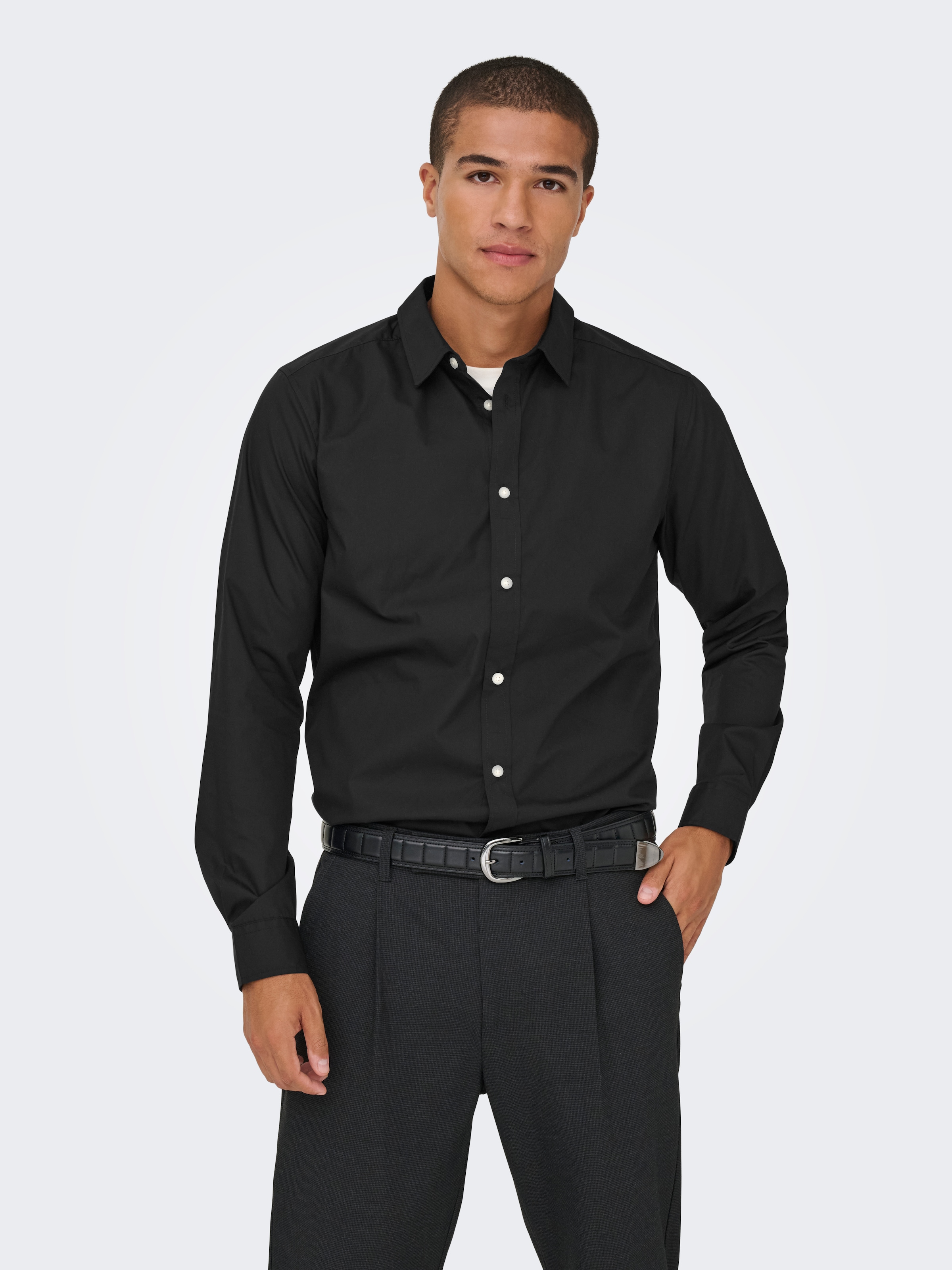 ONLY & SONS Langarmhemd "ONSFLORIAN LIFE LS POPLIN SHIRT OTL" günstig online kaufen