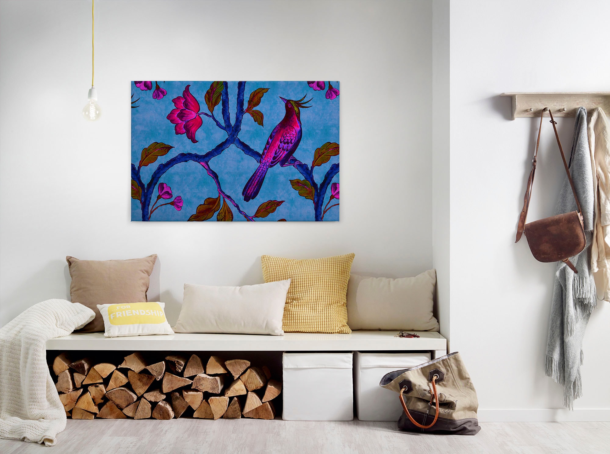 A.S. Création Leinwandbild "bird of paradise" Kunst Vögel 1 Stk. tlg. Keilrahmen Bild Vogel Bunt Leinwand-Bild Wohnzimmer modern Wandbild