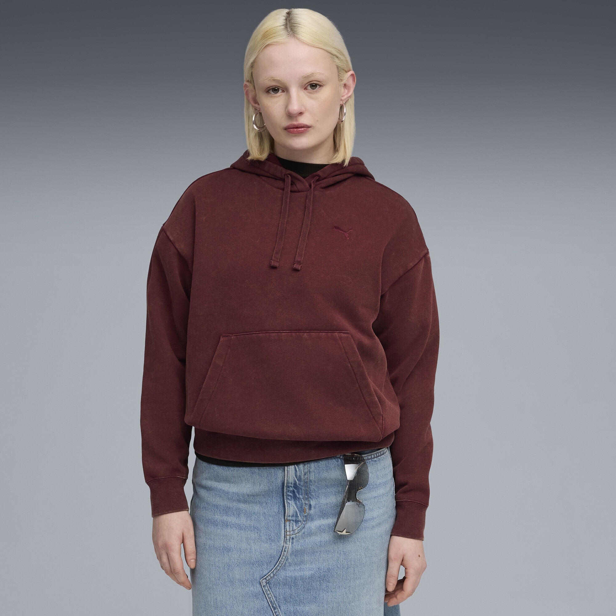 PUMA Hoodie »Essentials Elevated Relaxed Wash Hoodie Damen«