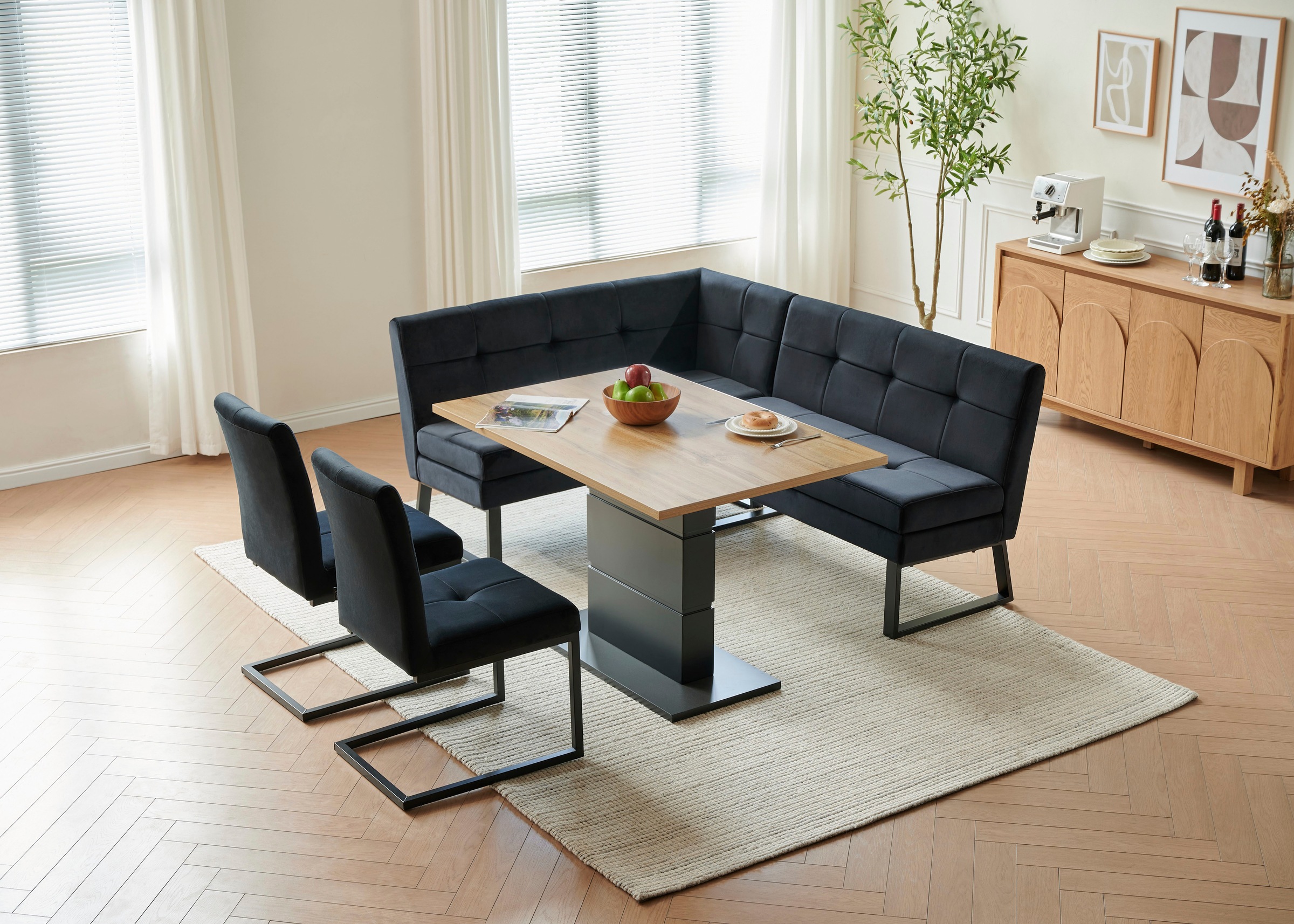 OTTO home Eckbank "Geranie, Sitzbank, Essbank, pflegeleichter Strukturstoff günstig online kaufen