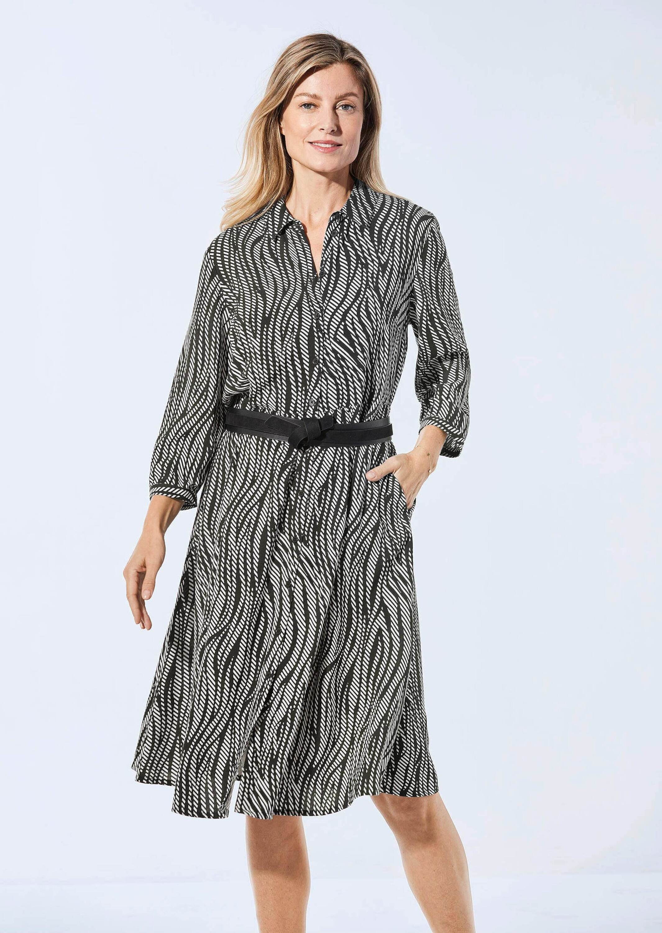 GOLDNER Sommerkleid »Kleid Blusenkleid mit Hemdkragen«