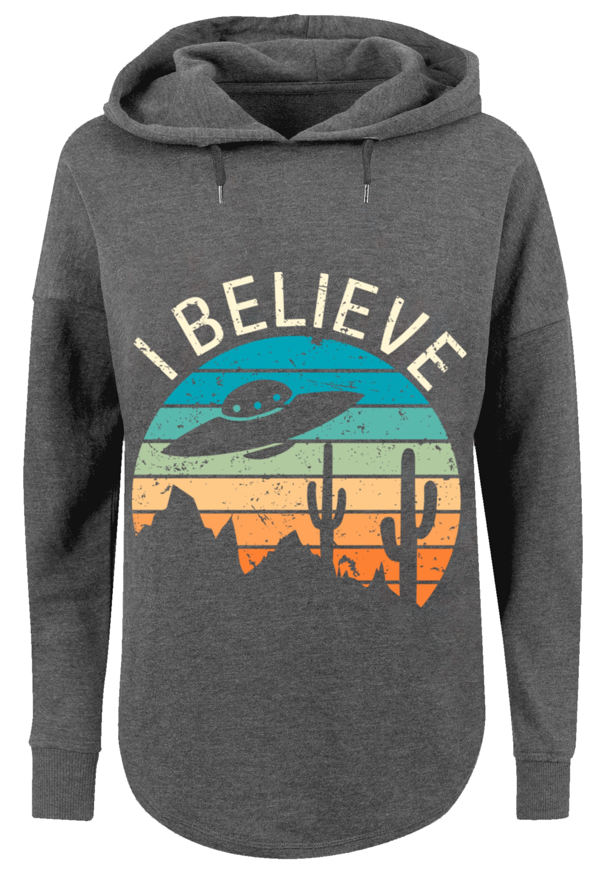 F4NT4STIC Kapuzenpullover »I Believe UFO Alien Sonnenuntergang«, Premium Qualität