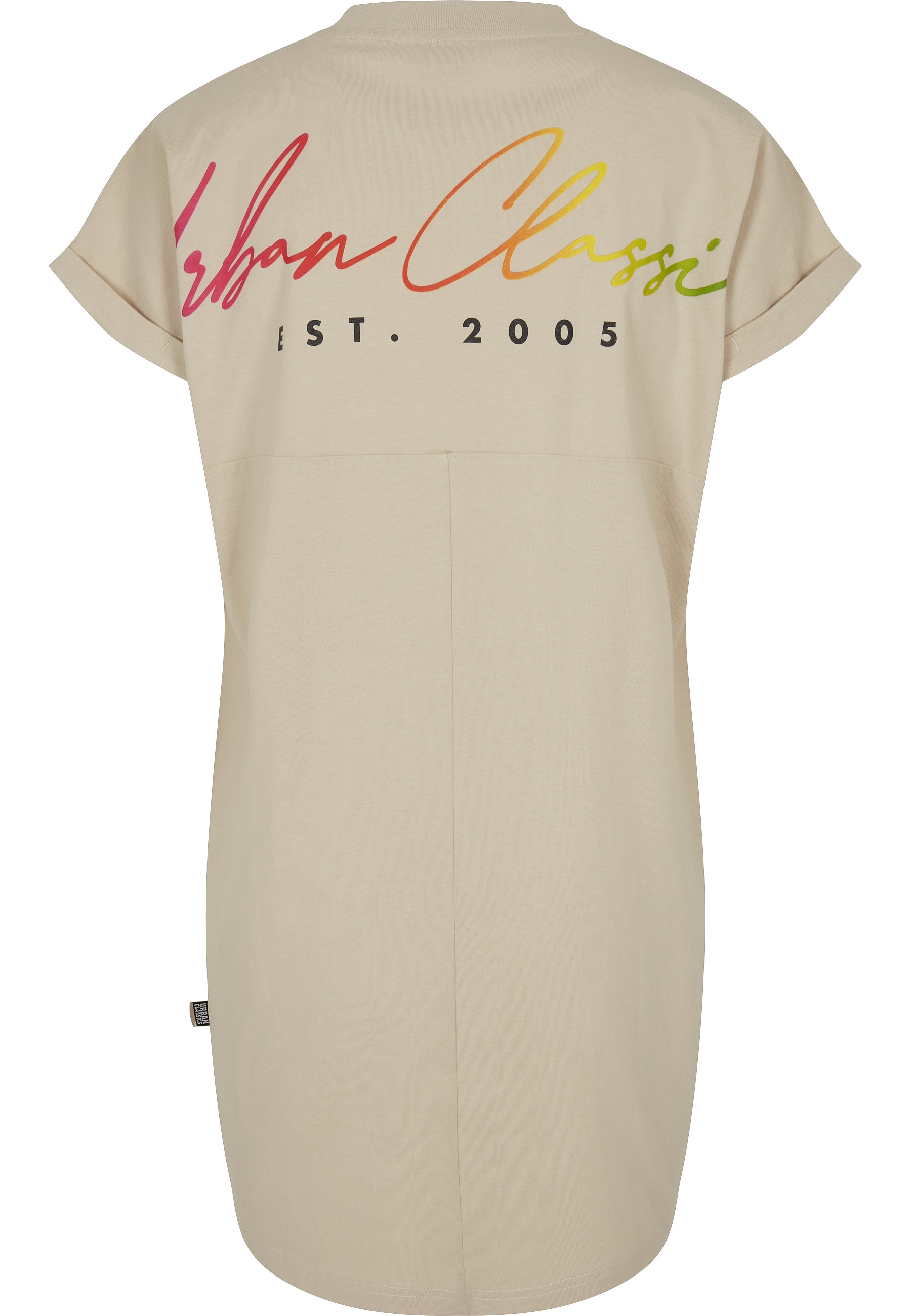 URBAN CLASSICS A-Linien-Kleid »Urban Classics Damen Ladies Rainbow Tee Dress« 1 Stk. tlg.