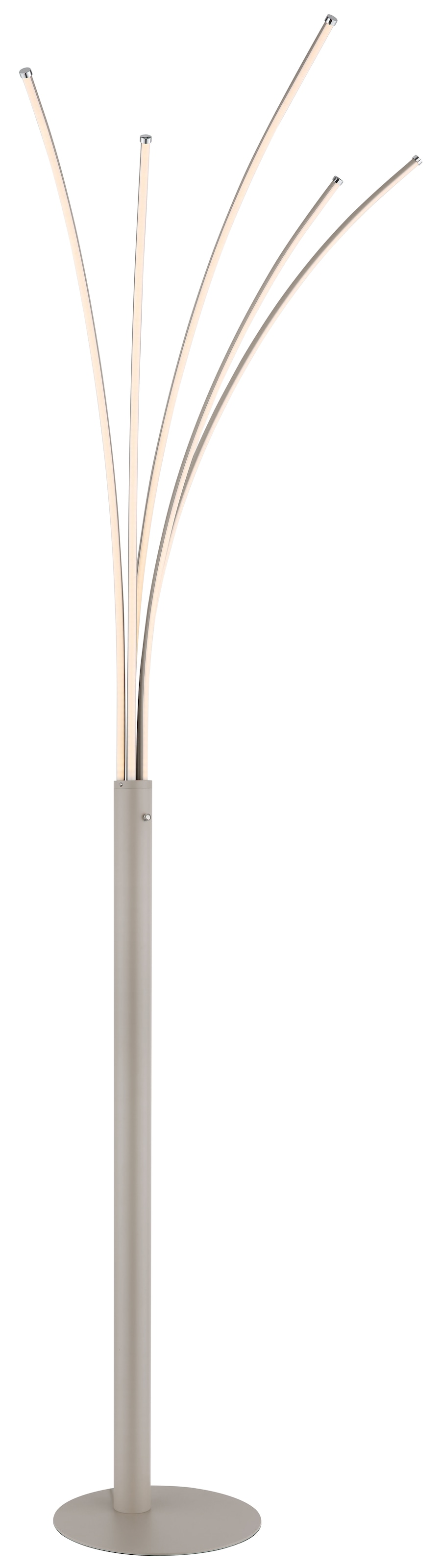 GLOBO LIGHTING Stehlampe »BIZZY« LED-Modul 1 Stk. LED Stehleuchte sandfarben, Touchdimmer, 3-Stufen, 3000K warm