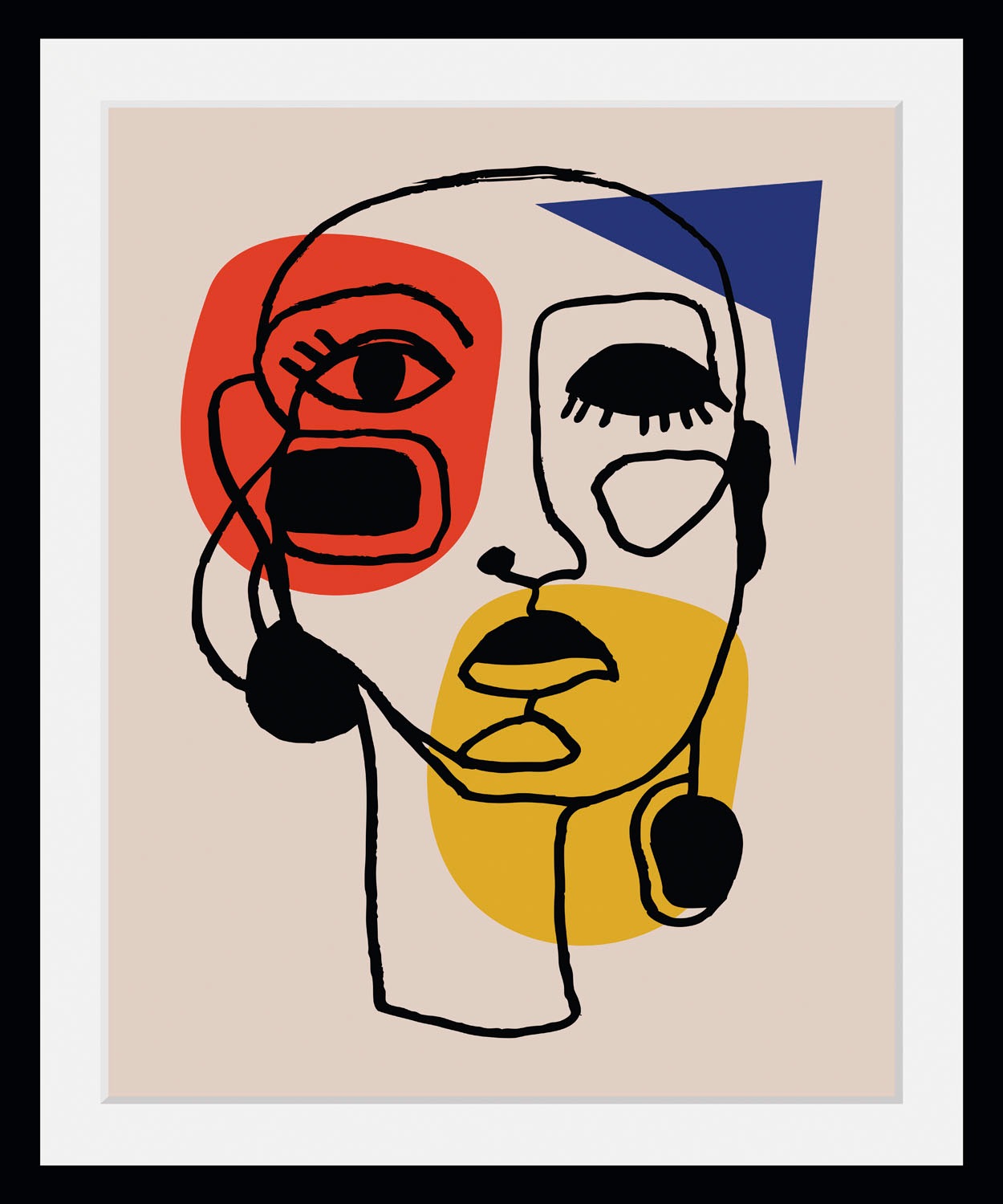 queence Bild "Santana", Abstrakt-Kunst-Figuren-Gesicht, (1 St.), HD Premium günstig online kaufen