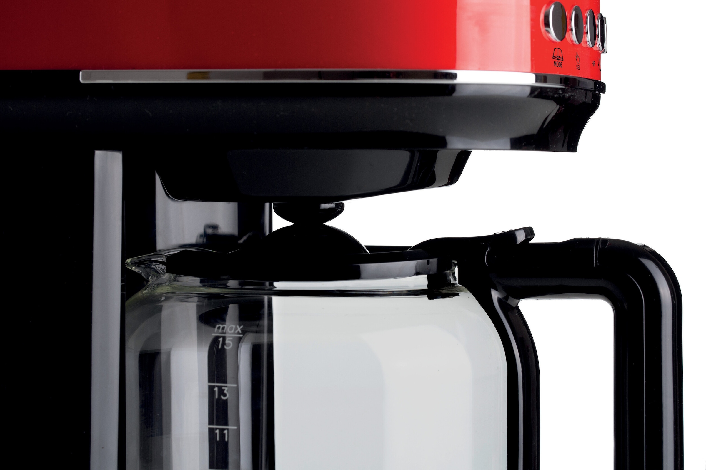 Ariete Filterkaffeemaschine »1396R Moderna rot,1,5 L mit Timer, Programmwahl und Warmhaltefunktion«, Permanentfilter