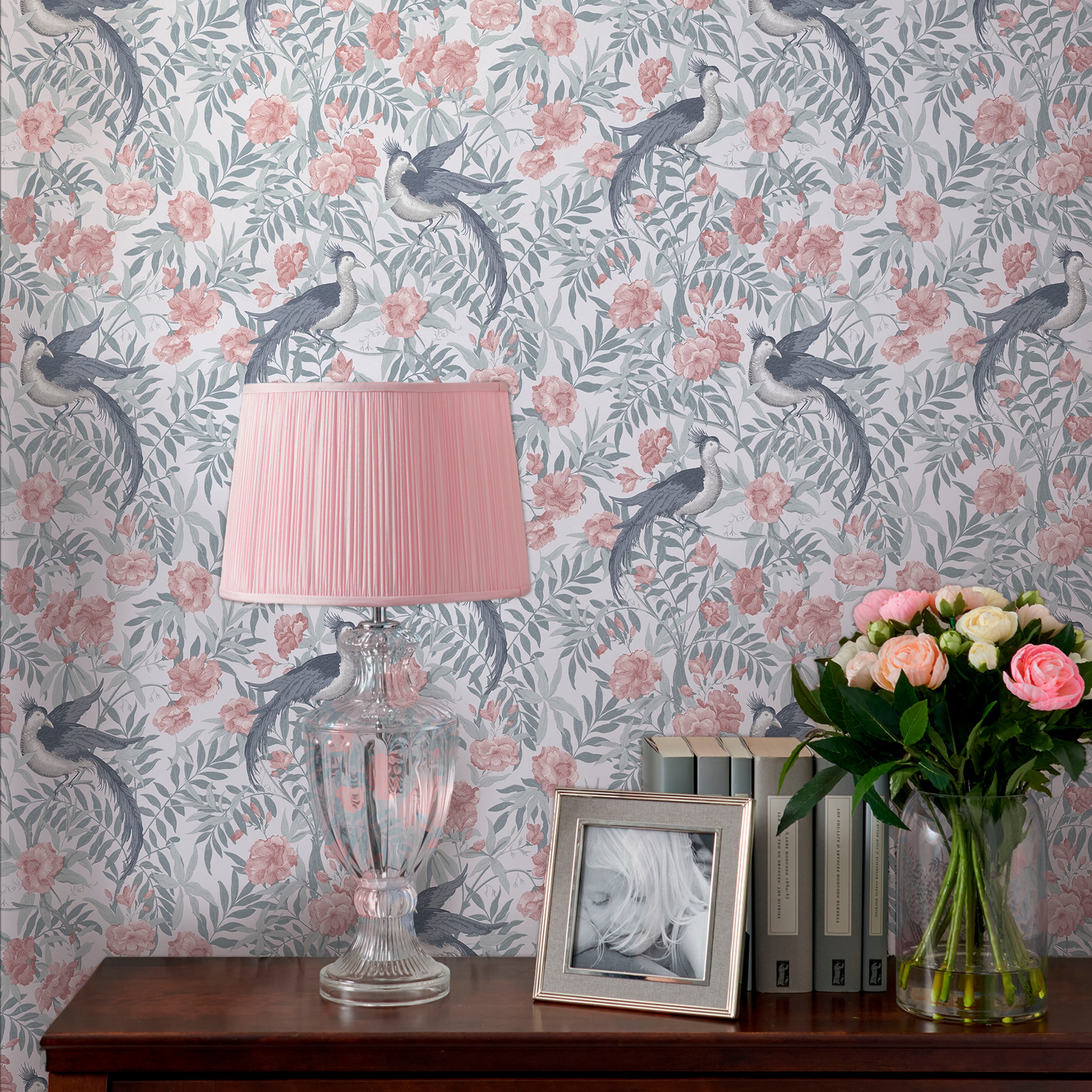 LAURA ASHLEY Vliestapete »Laura Ashley Osterley Rosewood Vliestapete«, tropisch, Laura Ashley Osterley Rosewood Vliestapete