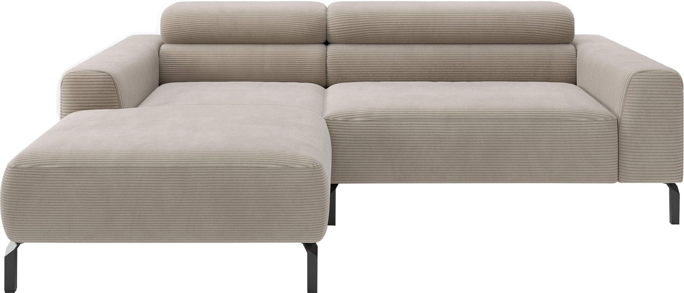 Home affaire Ecksofa "Ecksofa, L-Form, incl. Kopfteilverstellung, Breite 223 cm" wahlweise elektrische Sitztiefenverstellung