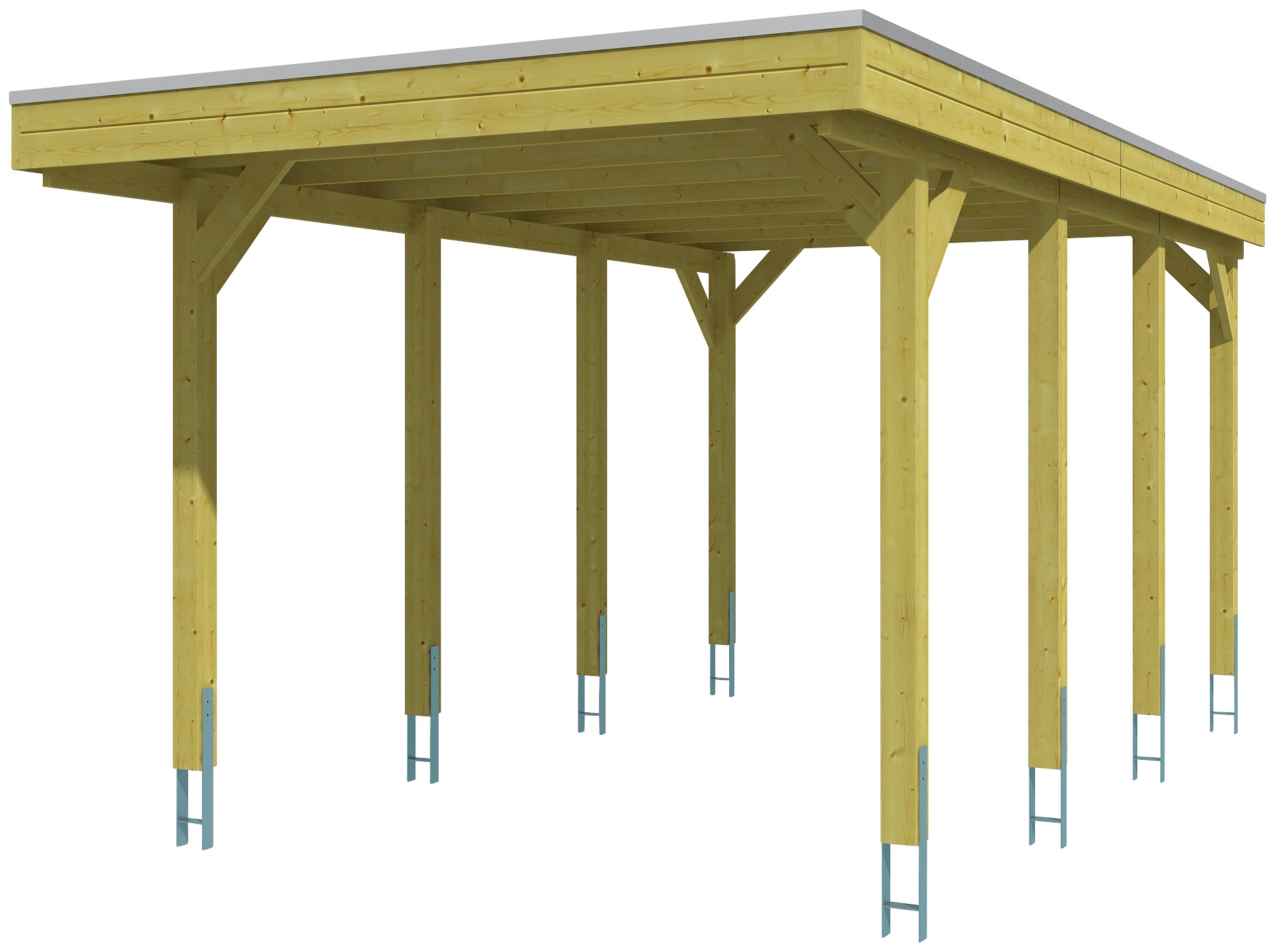Skanholz Einzelcarport "Friesland" Massivholz 270 cm grün