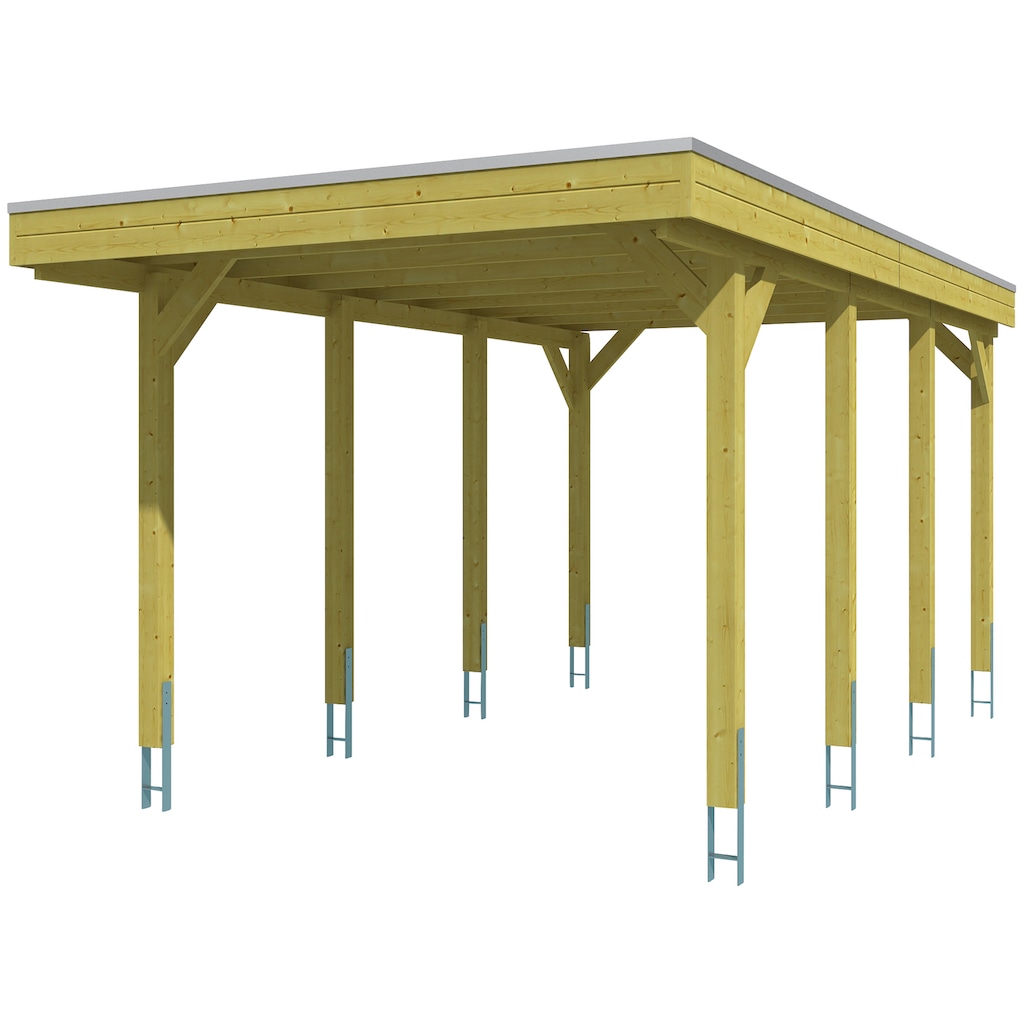 Skanholz Einzelcarport »Friesland«, Holz, 270 cm, grün