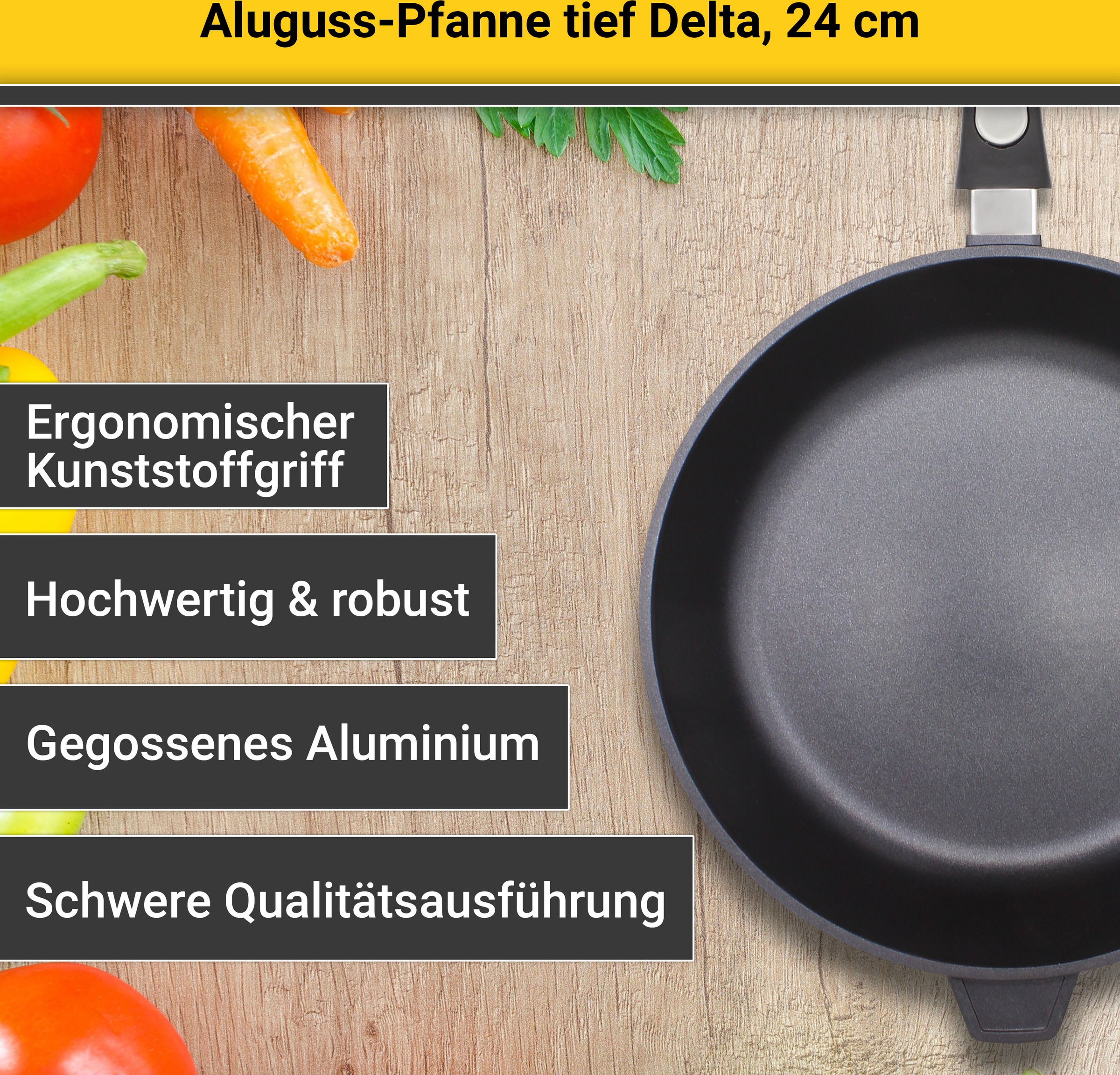 Pfanne tief 24 cm Delta