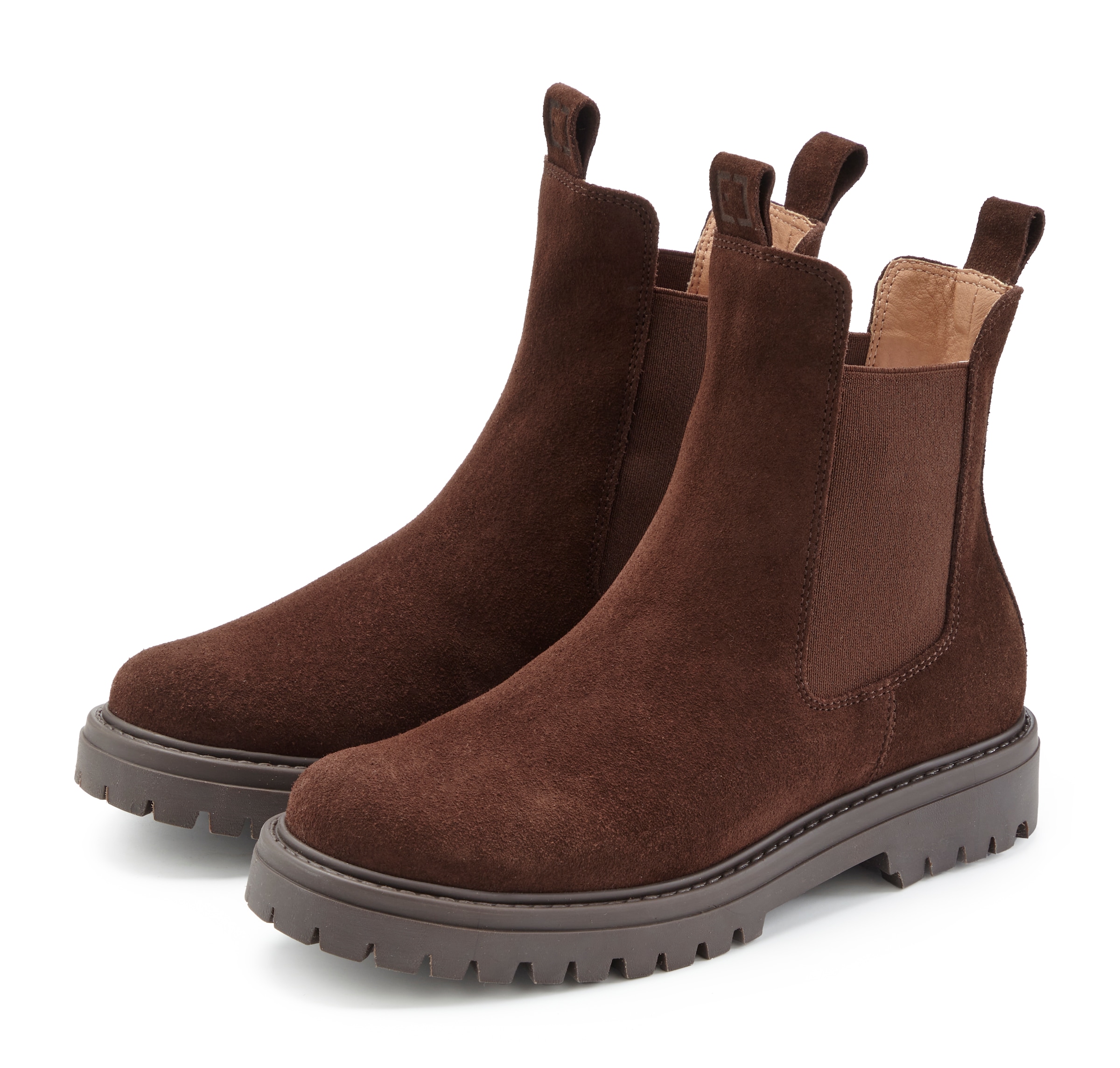 Elbsand "Schlupfstiefel, Bikerboots, Sommerstiefelette, Lederstiefelette" Chelseaboots aus weichem Leder mit Stretch-Einsätzen