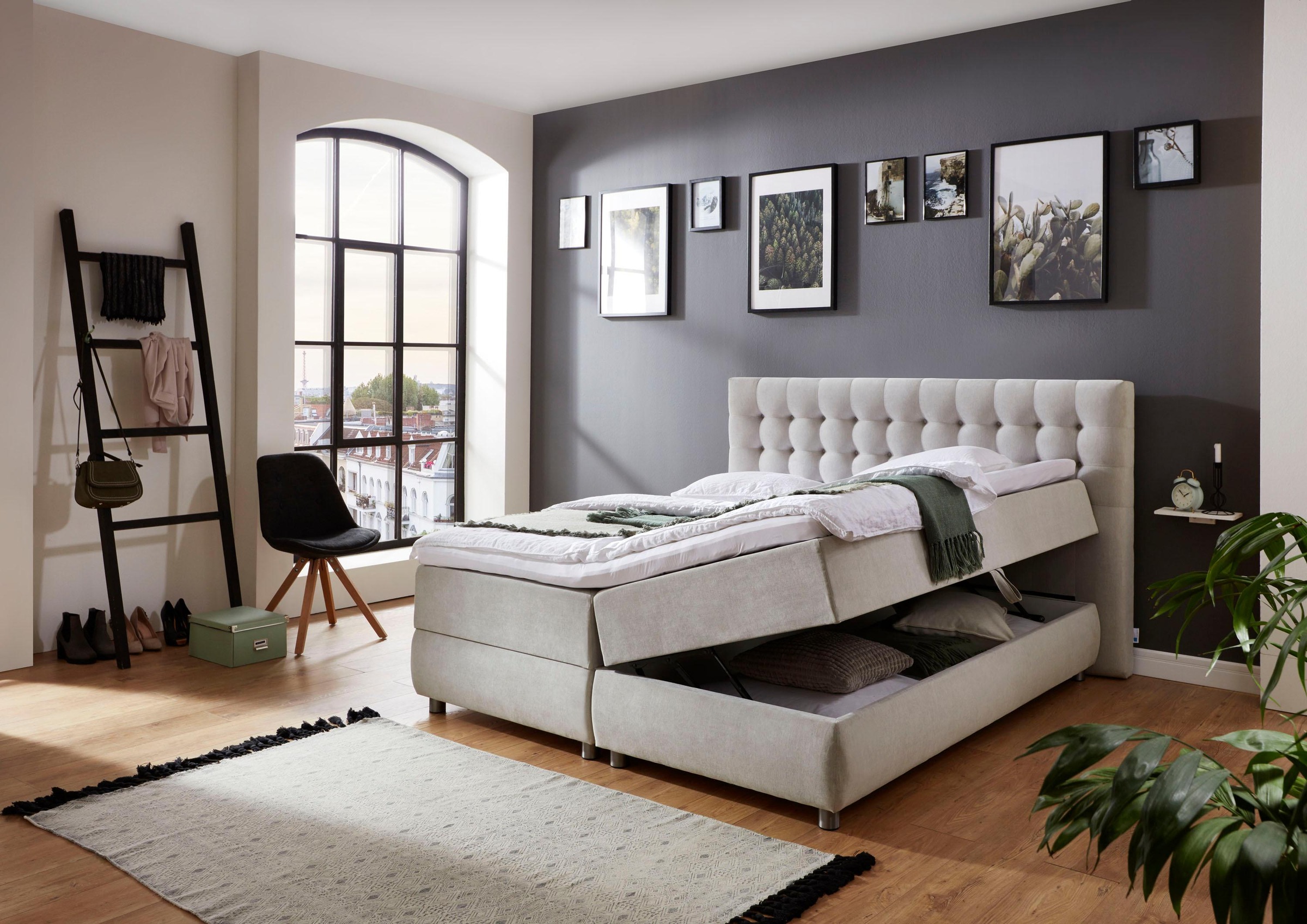 ATLANTIC home collection Boxspringbett "Tina" mit Bettkasten und Topper, au günstig online kaufen