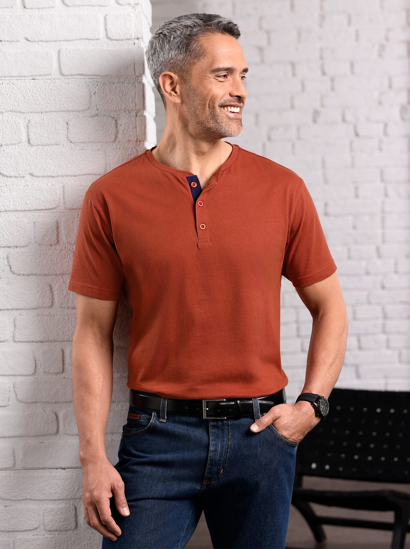 Classic Rundhalsshirt "Rundhals-Shirt" 1 Stk. tlg. günstig online kaufen