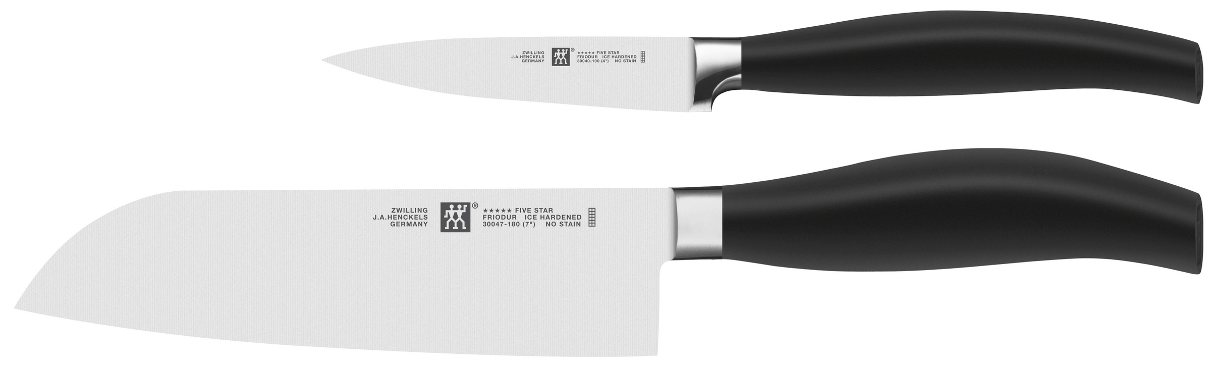 ZWILLING Messer-Set "***** FIVE STAR", schwarz, Kochmesser-Sets, Made in Germany, Sonderschmelze, Ergonomisch, 2-tlg.