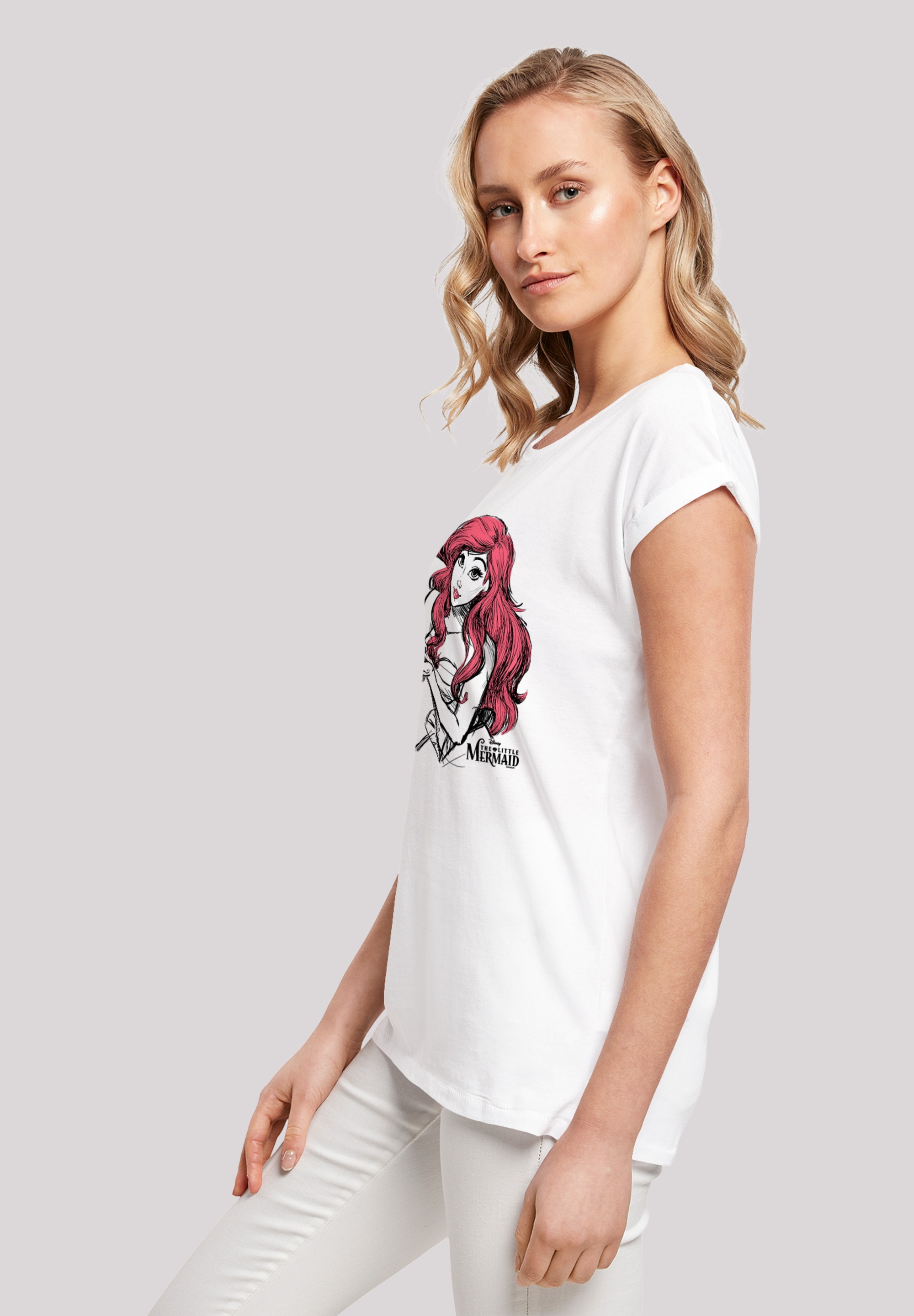 F4NT4STIC T-Shirt »Ariel Shell Sketch«, Damen,Premium Merch,Regular-Fit,Kurze Ärmel,Bedruckt