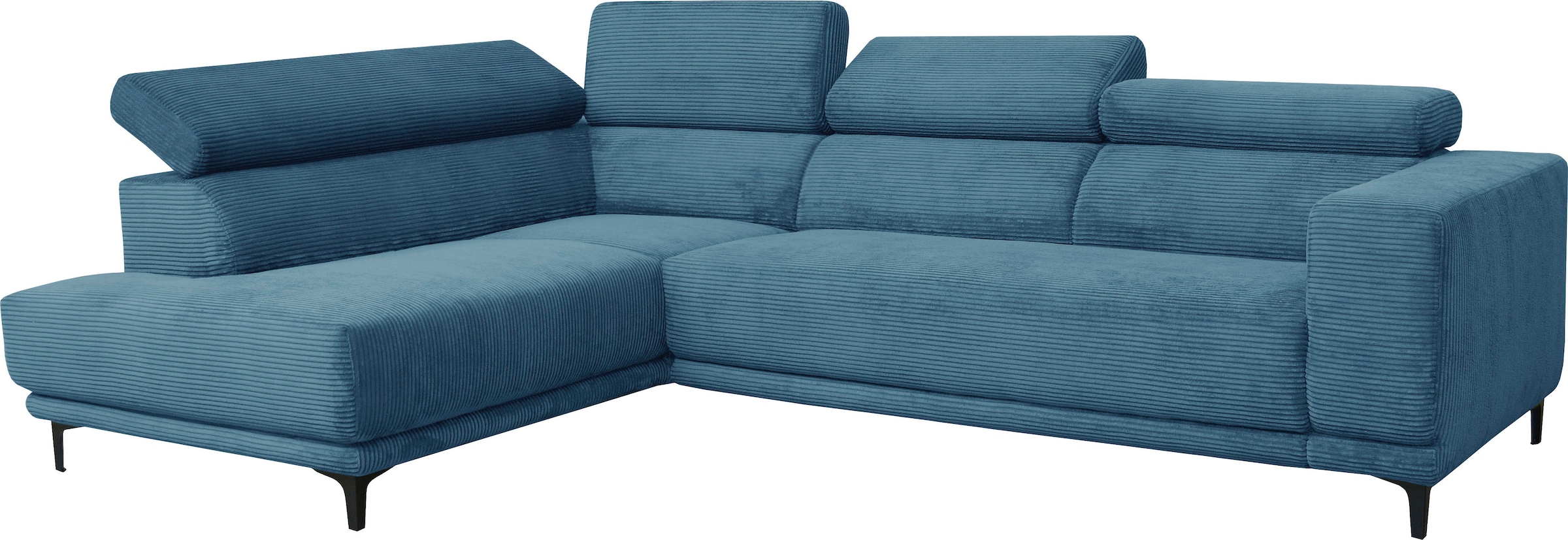 Ecksofa »Hikari«, wahlweise mit Sitzvorzug, in modernem Cordstoff, Breite 302 cm