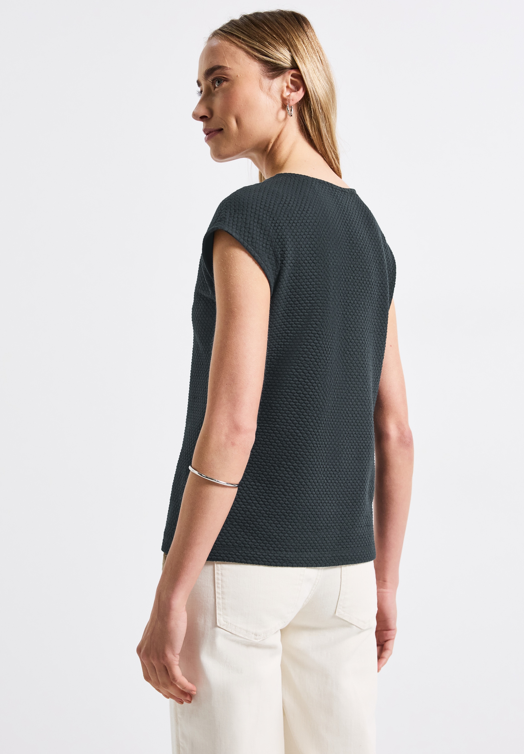 STREET ONE T-Shirt, aus softem Materialmix