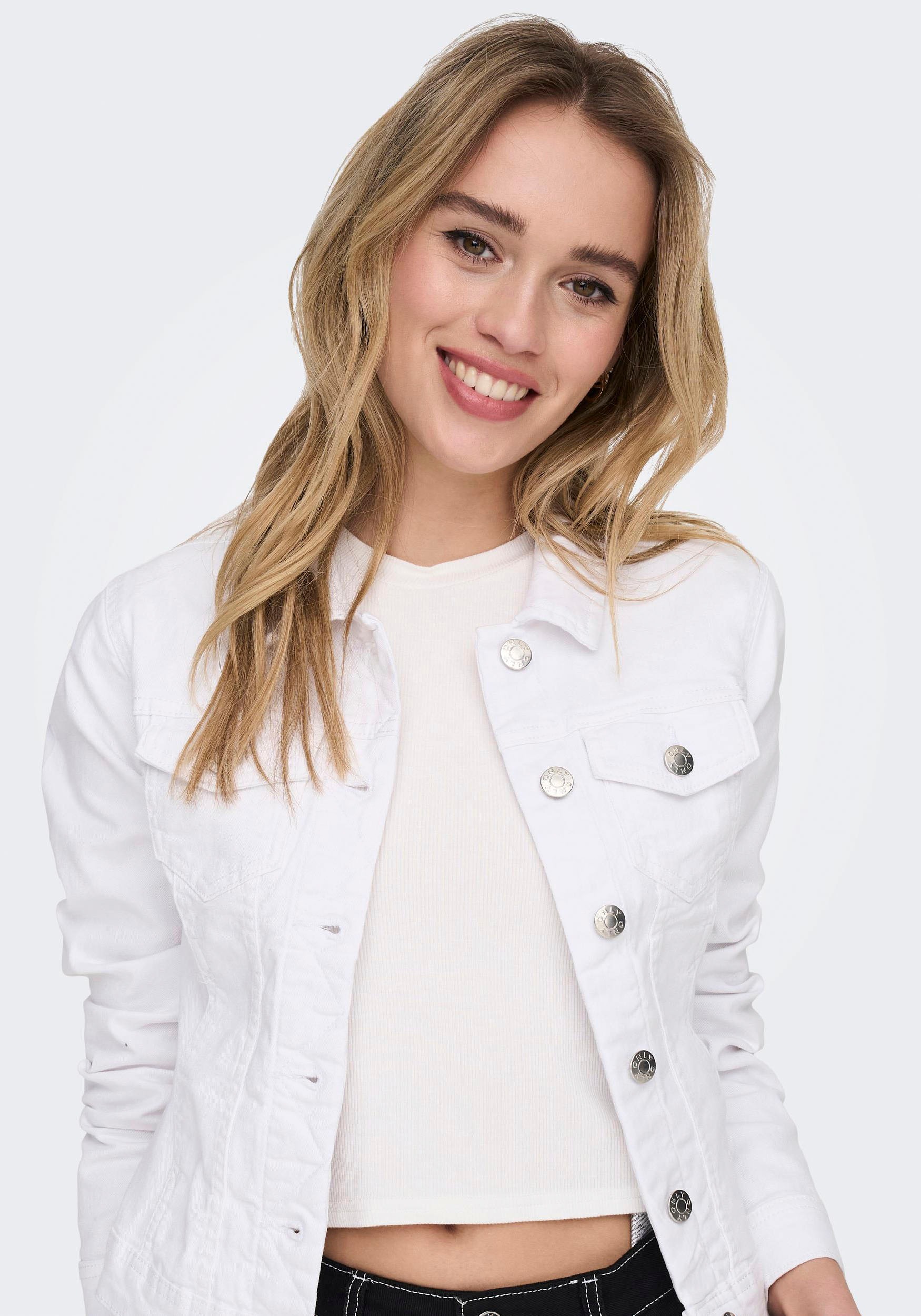 ONLY Jeansjacke "ONLWONDER – Jeansjacke mit Teilungsnähten und Stretch", se günstig online kaufen