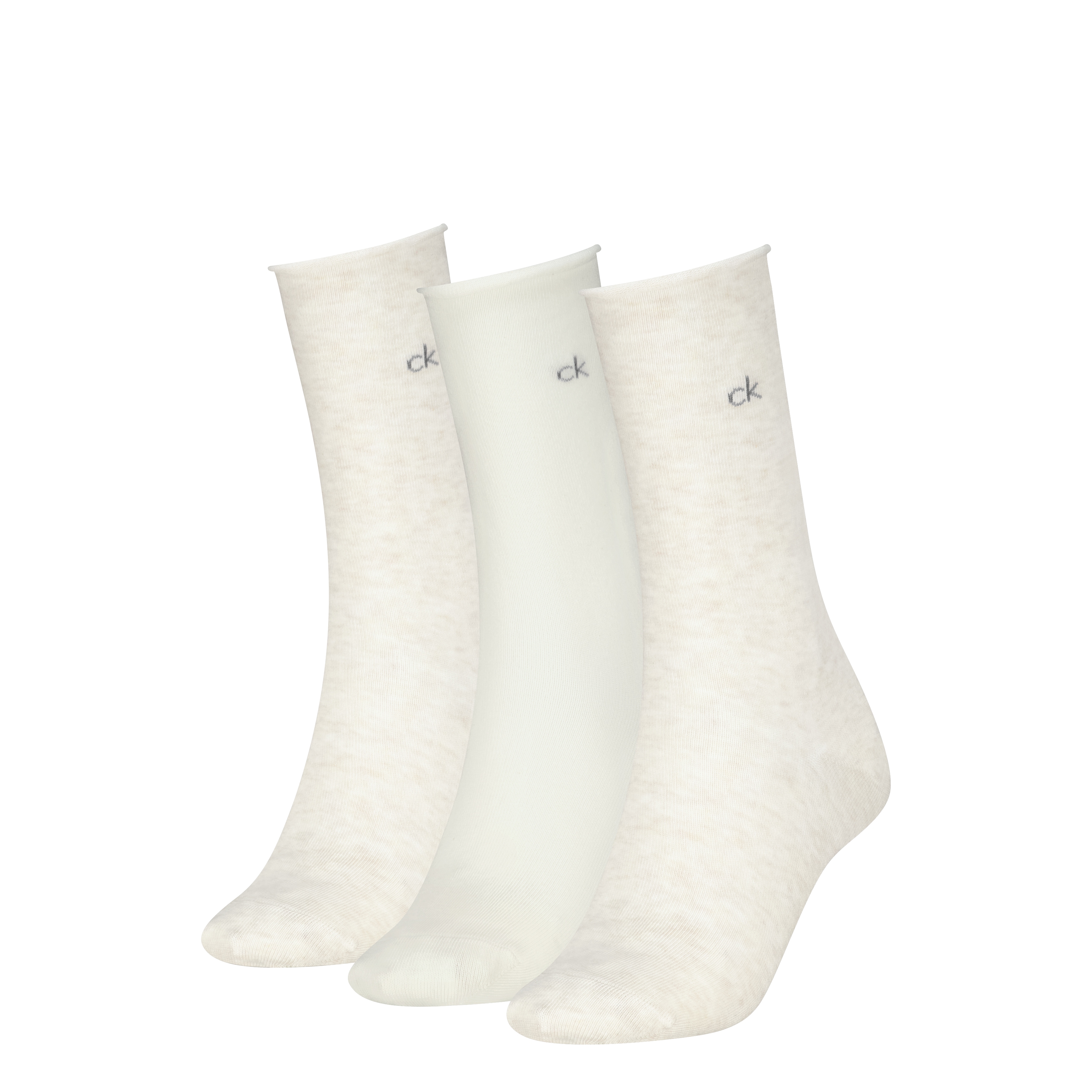 Calvin Klein "CK WOMEN SOCK ROLLTOP" 3 Paar, mit kleinem Rollbund, Cotton-Mix