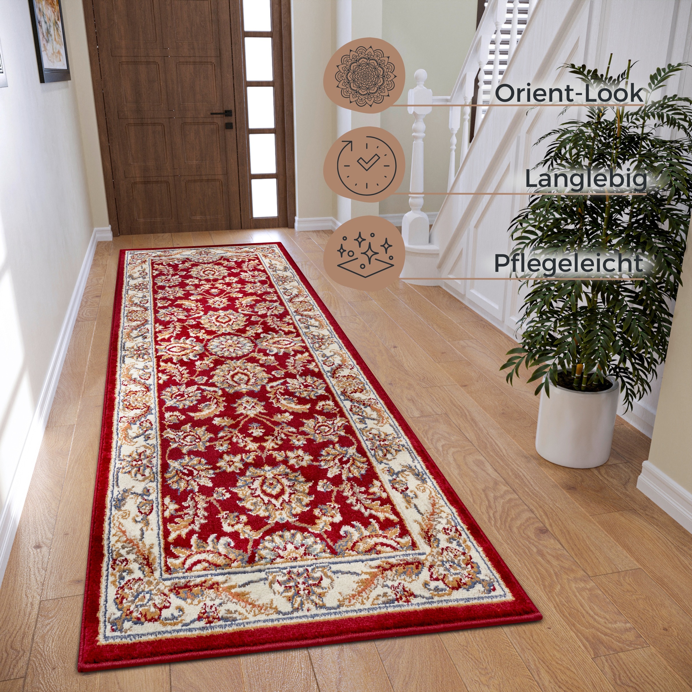 HANSE Home Teppich »Reni«, rechteckig, 8 mm Höhe, Läufer, Orientalisch, Kurzflor, Wohnzimmer, Schlafzimmer, Esszimmer