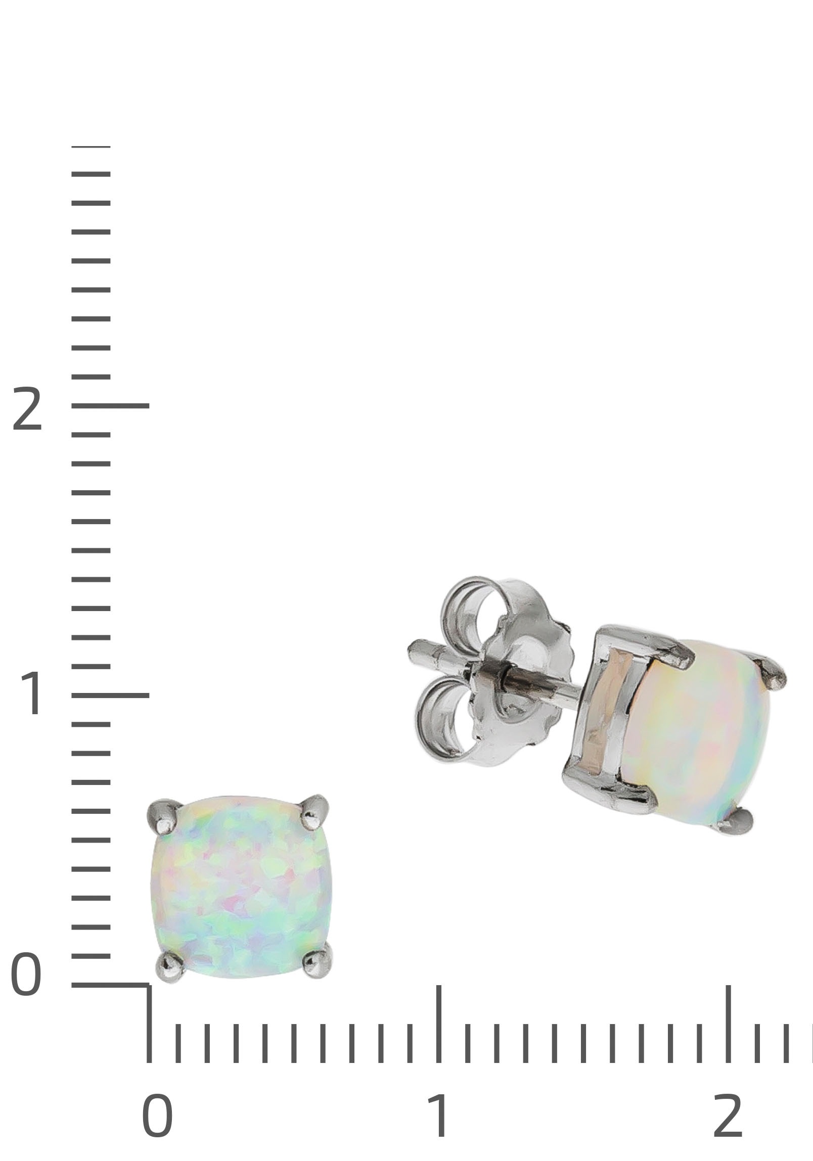 Firetti Paar Ohrstecker »Schmuck Geschenk Silber 925 Ohrschmuck Edelstein Opal«, mit Opal (synth.)