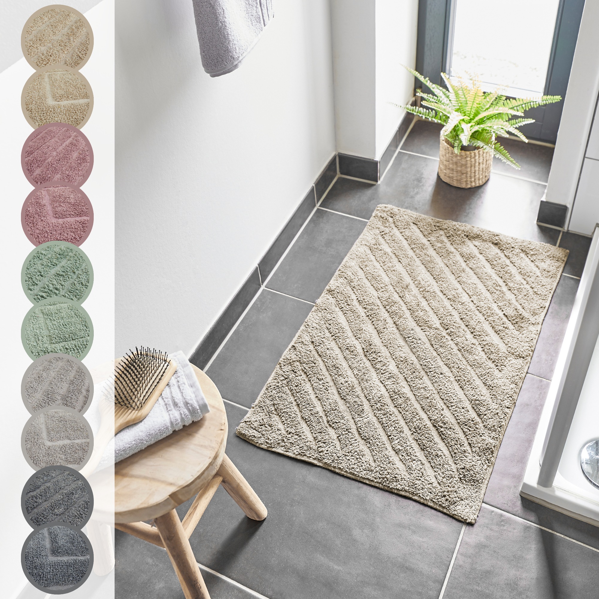 Andiamo Badematte "Havanna, 50x80 cm" Höhe 7,5 mm fußbodenheizungsgeeignet günstig online kaufen