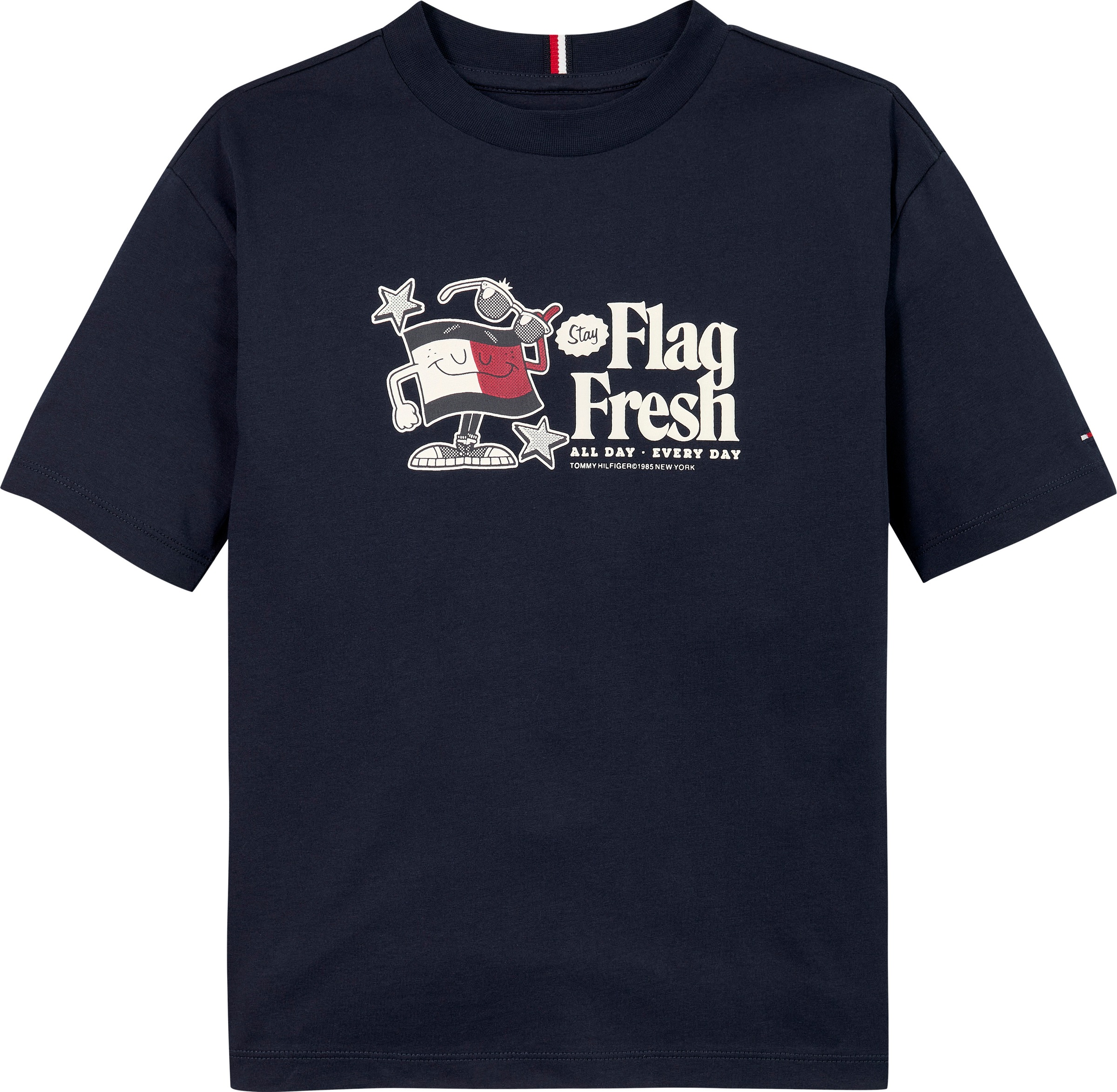 Tommy Hilfiger T-Shirt »FLAG FUN TEE SS«, mit Logodruck