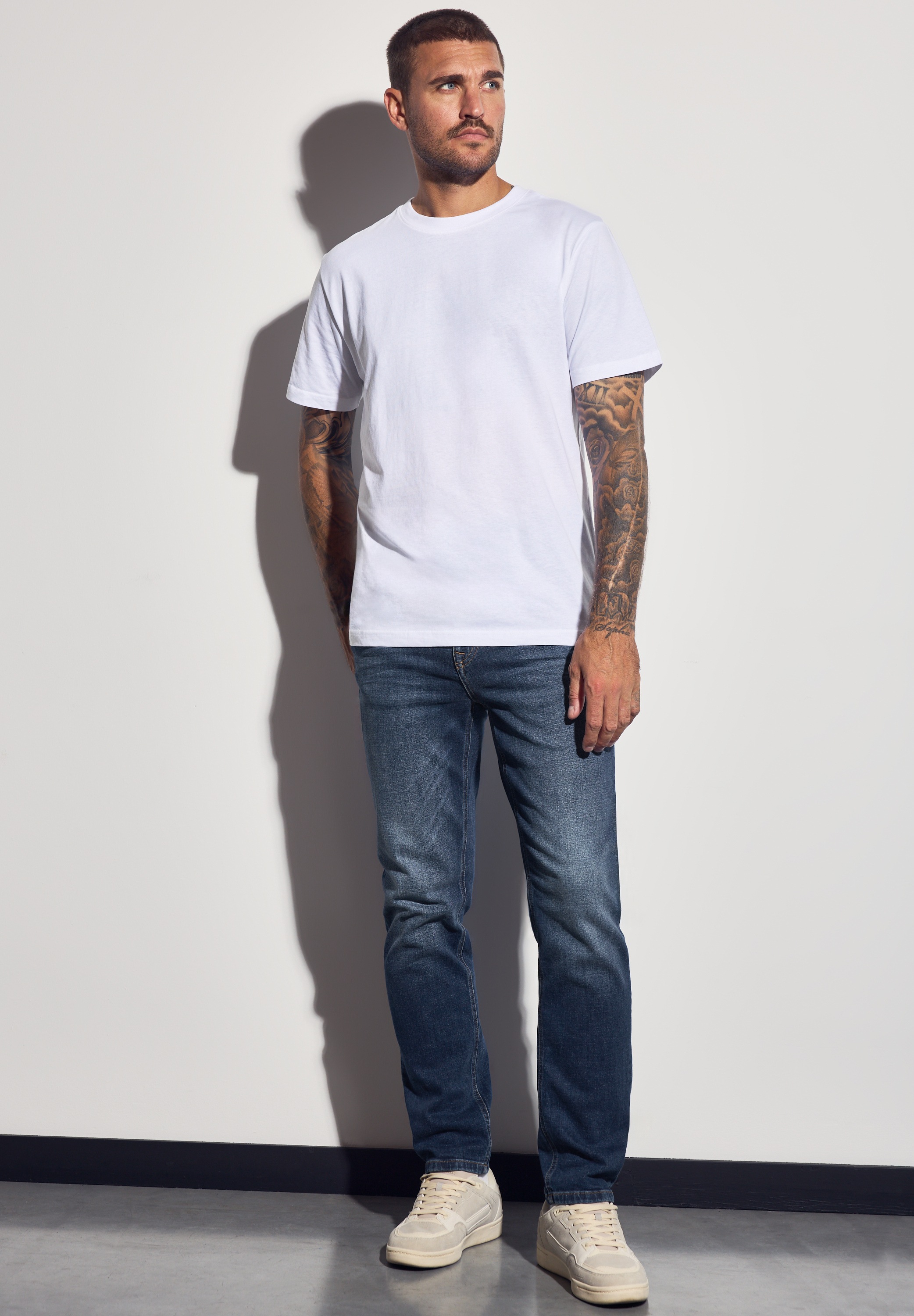 STREET ONE MEN Regular-fit-Jeans, aus Baumwolle mit Stretchanteil