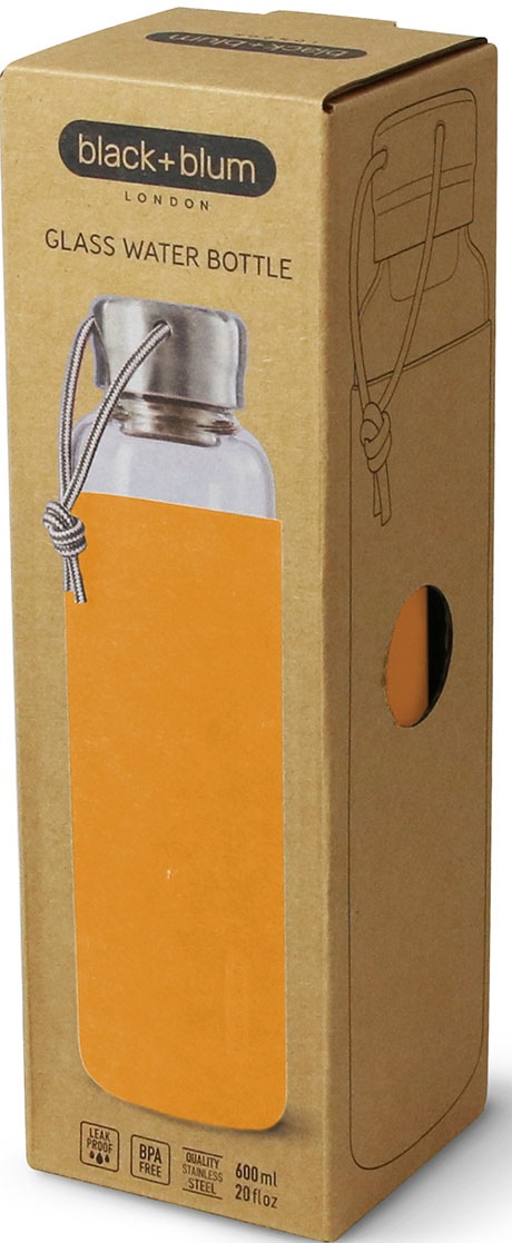 black+blum Trinkflasche, stylisch und auslaufsicher, 600 ml