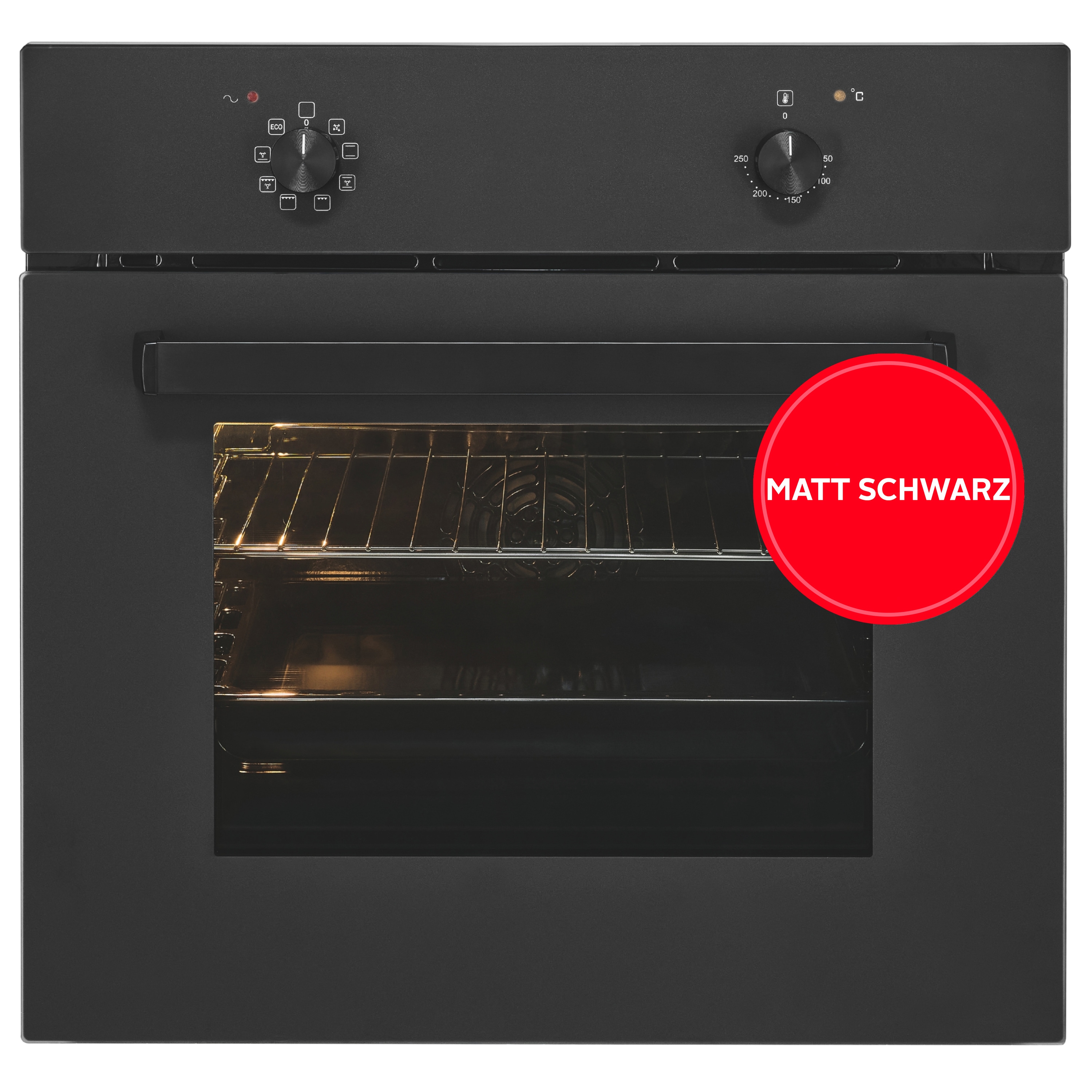 exquisit Backofen "EBE367-U-120 mattschwarz" Perfekt für den Alltag – einfach backen, grillen & Aufläufe genießen