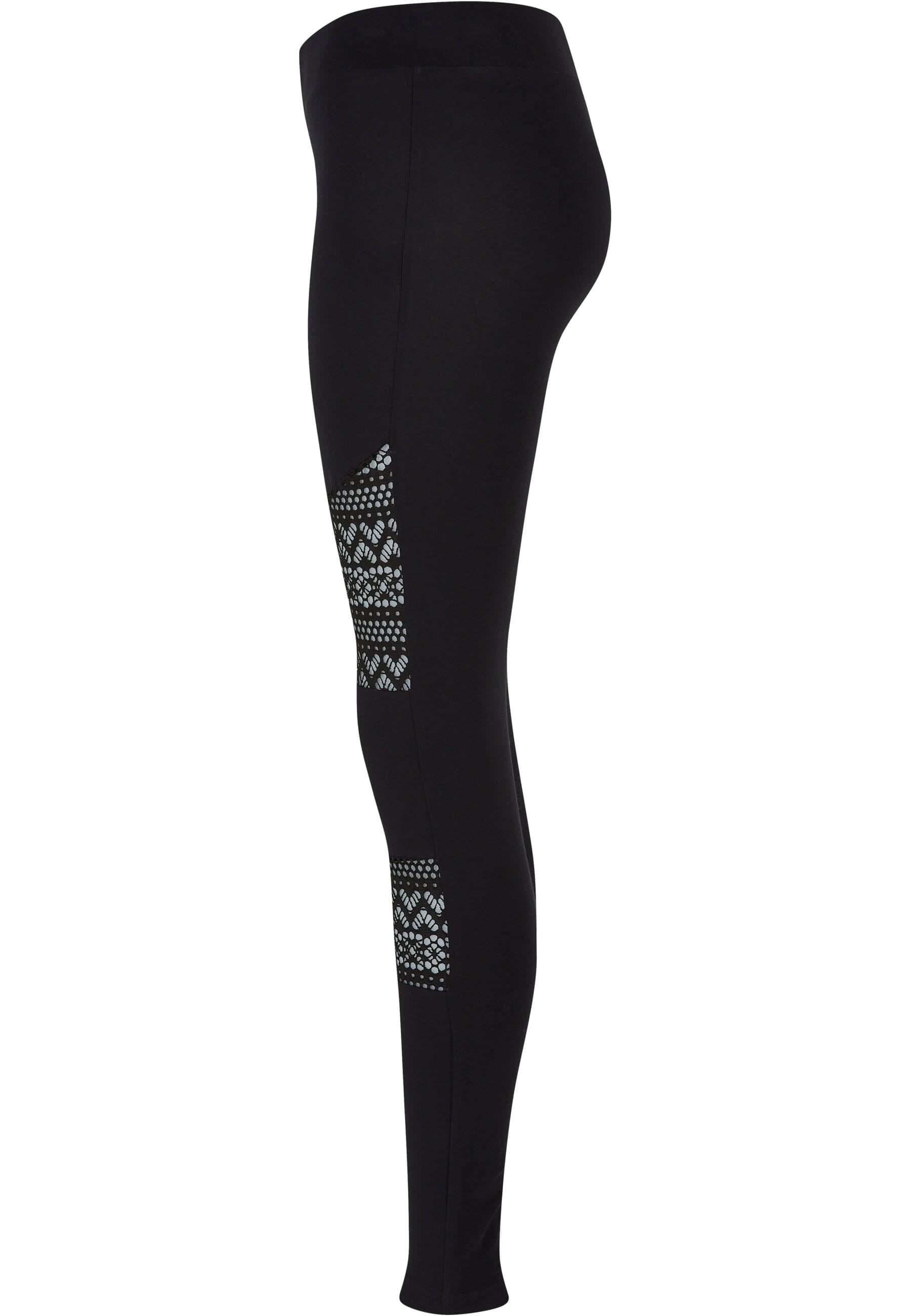 URBAN CLASSICS Leggings »Urban Classics Damen Ladies Crochet Lace Inset Leggings«, (1 tlg.)