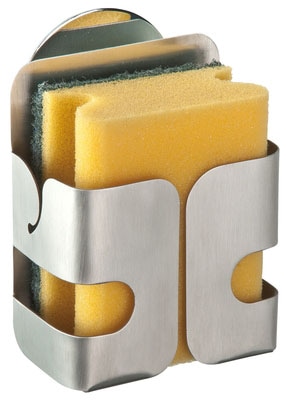 WENKO Schwammhalter »Turbo-Loc®«, (1 tlg.), Edelstahl rostfrei, Befestigen ohne Bohren, 40kg Zugkraft