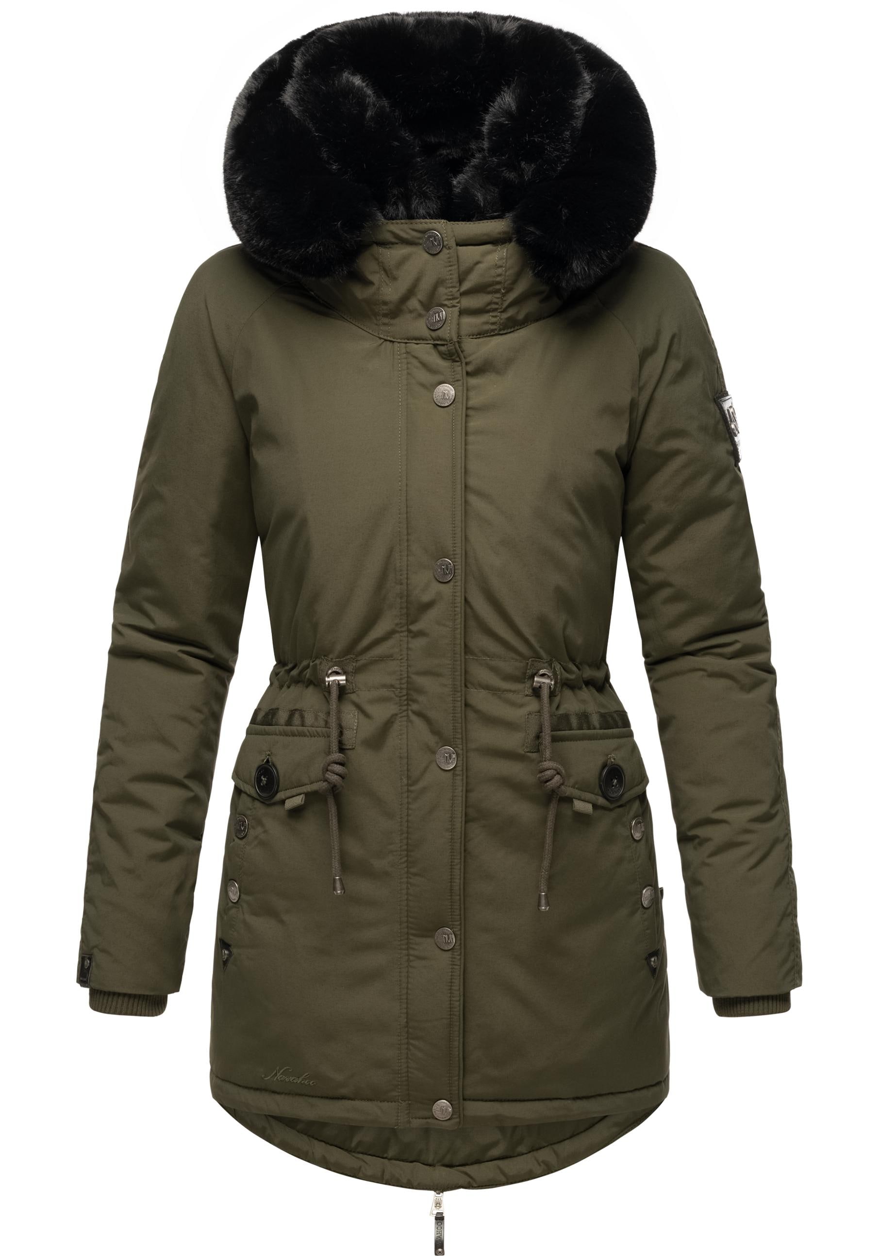 Navahoo Wintermantel "Sweety Deluxe", modischer Winterparka mit großer doppelter Kapuze