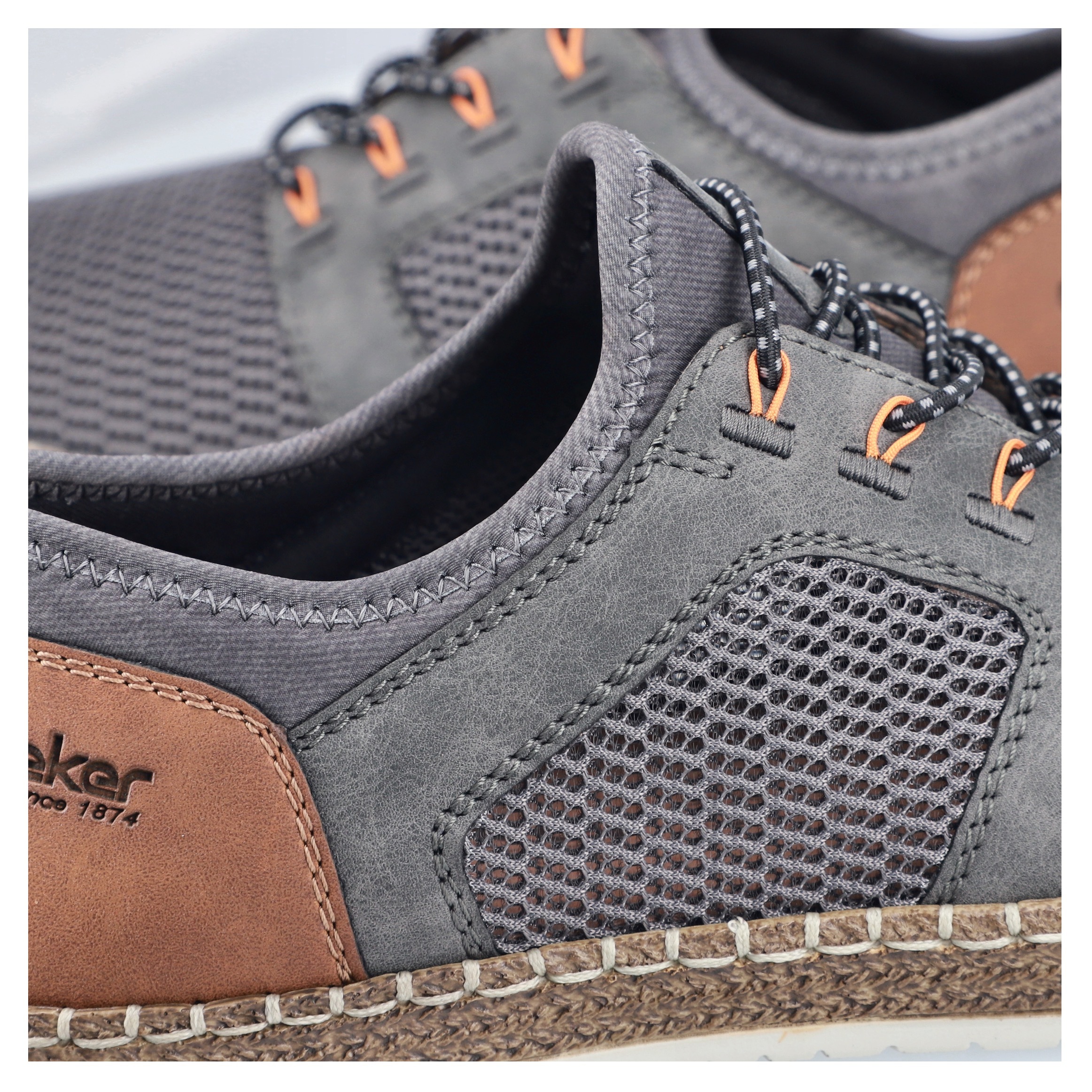 Rieker Slip-On Sneaker, Schlupfschuh, Slipper, Freizeitschuh, elastischer Einstieg, Gummizug
