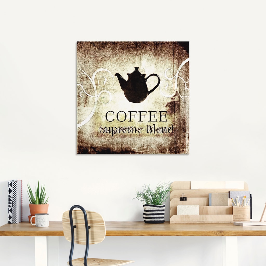 Artland Glasbild »Kaffee«, Getränke, (1 St.)