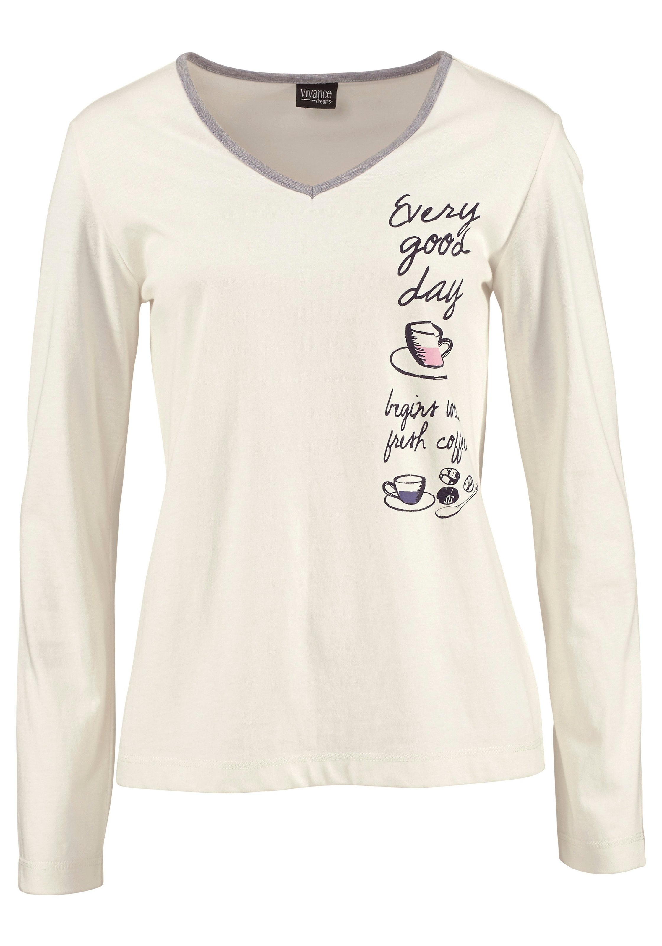 Thumbnail - Vivance Dreams Pyjama 2 Stück, 4 Stk. tlg., mit seitlichem Print