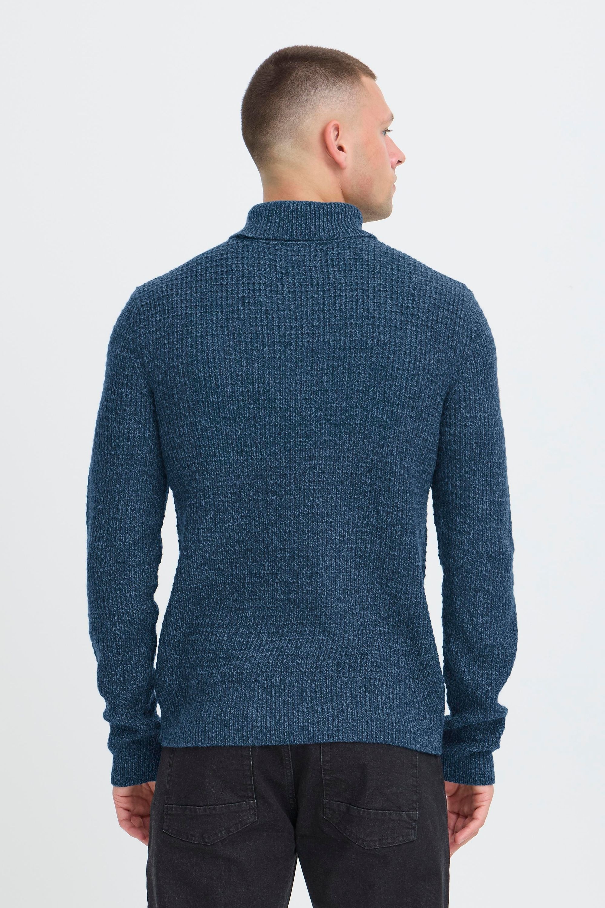 BLEND BHPatta Men Turtleneck Sweater Navy Blue XL 3