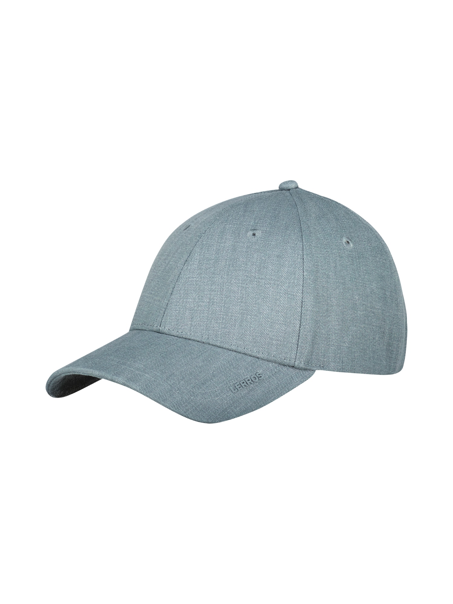 Baseball Cap LERROS "Basecap in Fischgrätstruktur, unifarben", Herren, Gr. Normalgrößen, storm grau, 100% Baumwolle, Caps 6