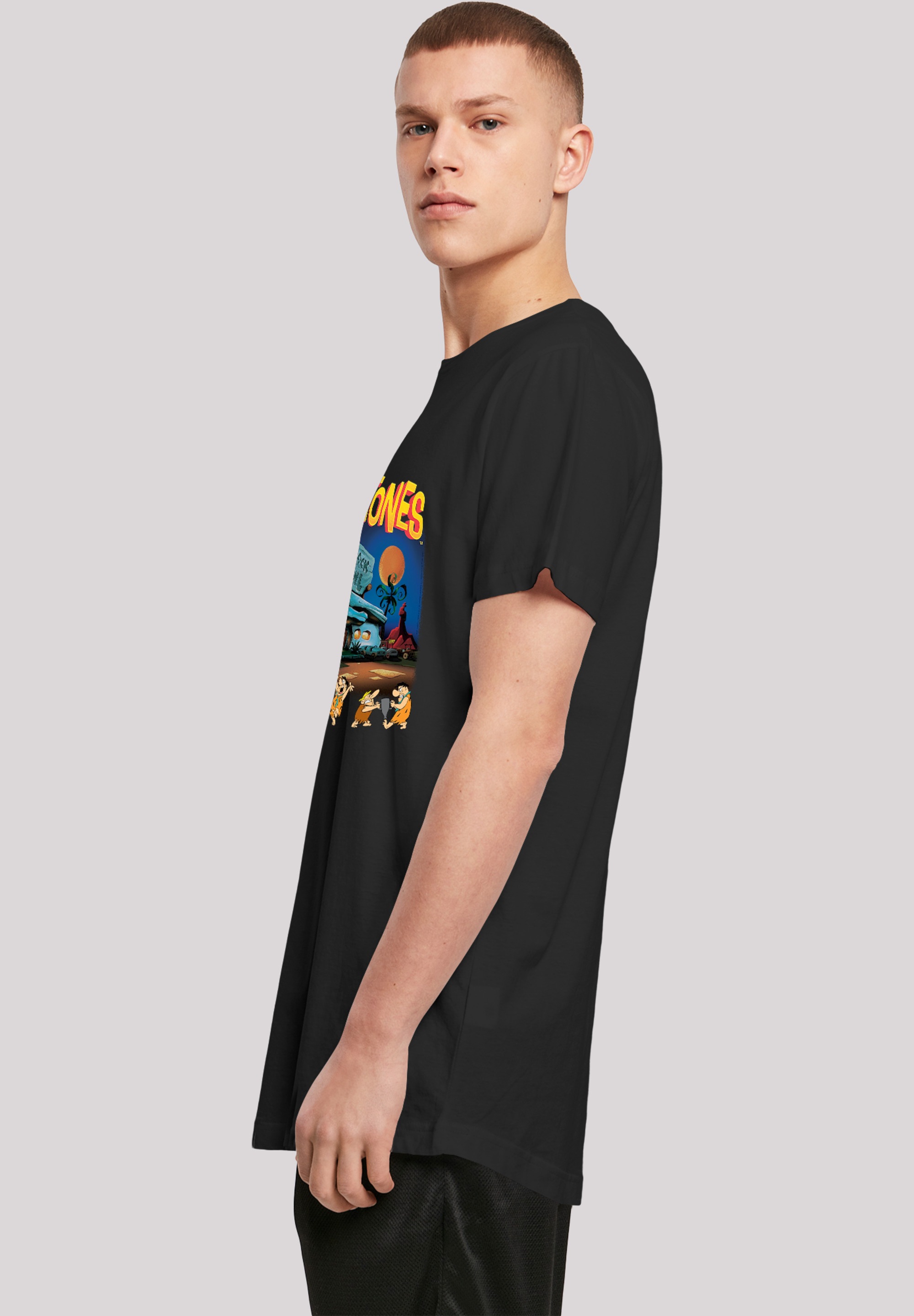 F4NT4STIC T-Shirt »Die Familie Feuerstein«, Herren,Premium Merch,Lang,Longshirt,Bedruckt