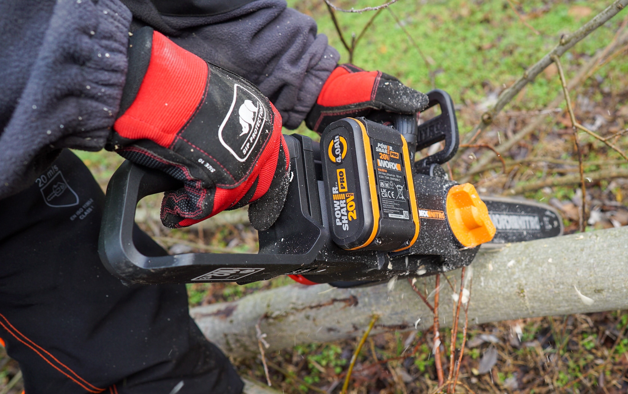 Worx Akku-Kettensäge »WG350E.9 Nitro Profi«, leistungsstarke Holzsäge, 10m/s, ohne Akku und Ladegerät