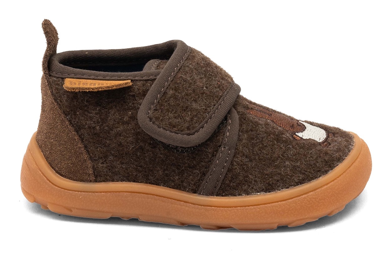 Bisgaard Barfußschuh »miffy x bisgaard barefoot basic«, Hausschuh mit süßer Hasen-Stickerei, Größenschablone zum Download
