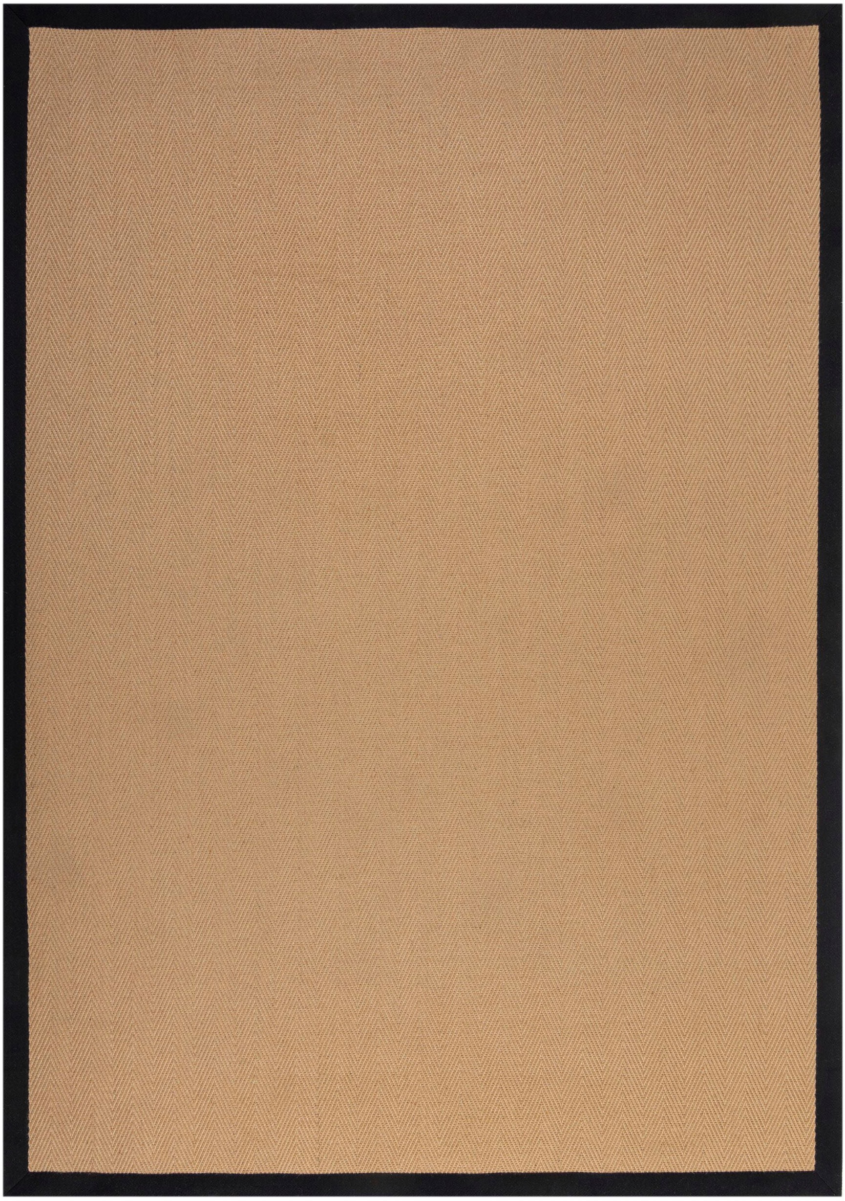 FLAIR RUGS Teppich "Kira mit Fischgrätmuster, aus Jute" rechteckig 3 mm Höhe