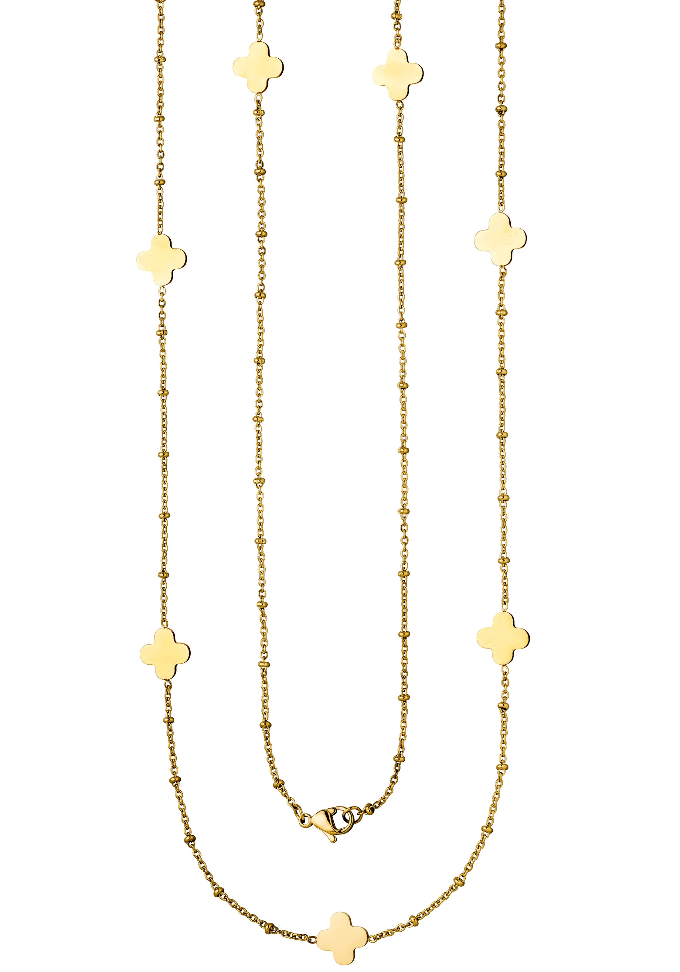 JOBO Kette ohne Anhänger, Edelstahl goldfarben 90 cm