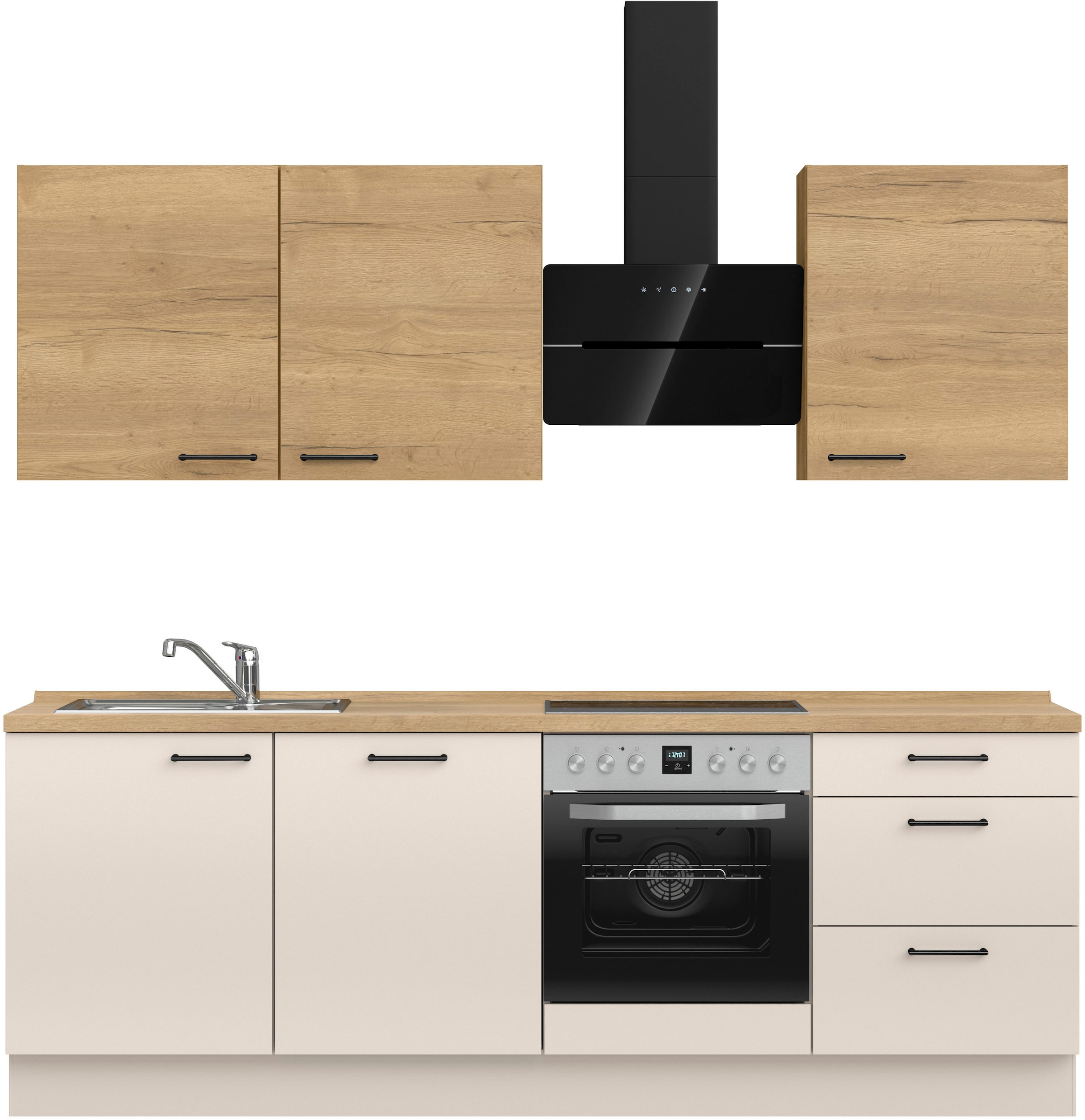 nobilia ""MIAMI", NEU: individuell anpassbar mit gratis Profi-Beratung" vormontiert, Breite 240 cm, Ausrichtung wählbar, wahlw. mit E-Geräten