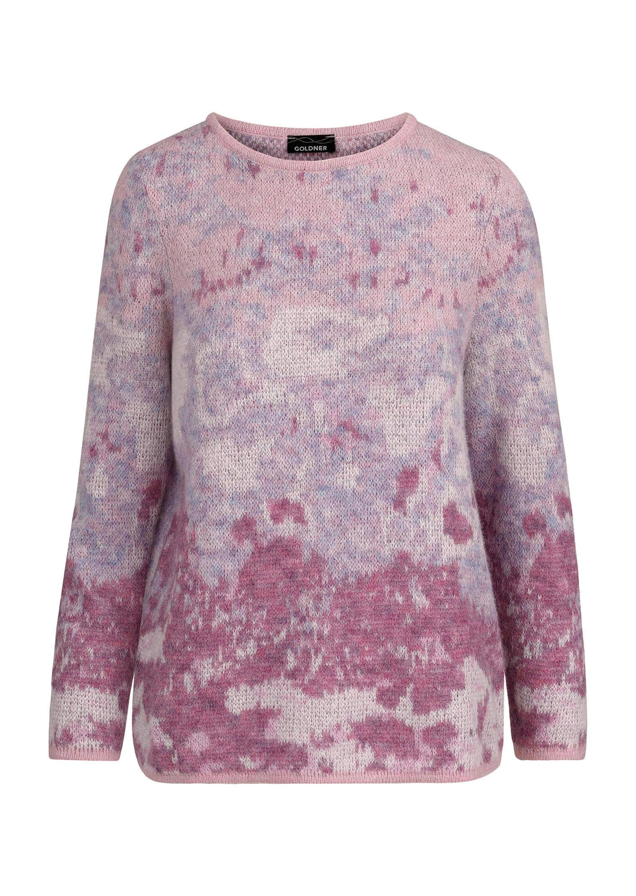 GOLDNER Rundhalspullover »Langarm Jacquard-Pullover mit Muster« impressionistisches Jacquardmuster